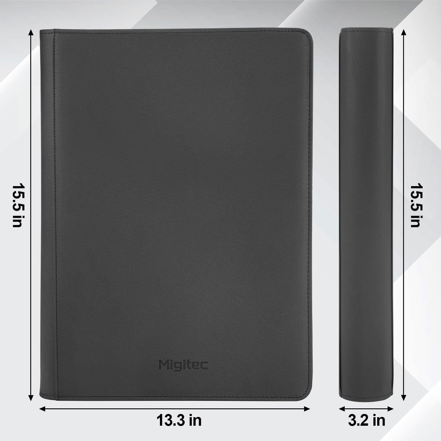 Migitec 16-Pocket Binder for 1280 Trading Cards — Ringless Album with 40 Double-Sided & Side-Loading Pages