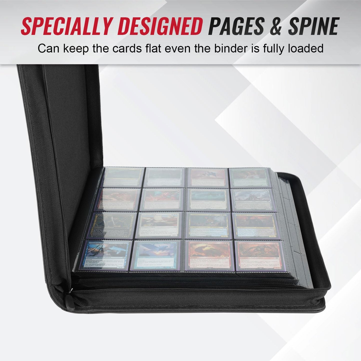 Migitec 16-Pocket Binder for 1280 Trading Cards — Ringless Album with 40 Double-Sided & Side-Loading Pages
