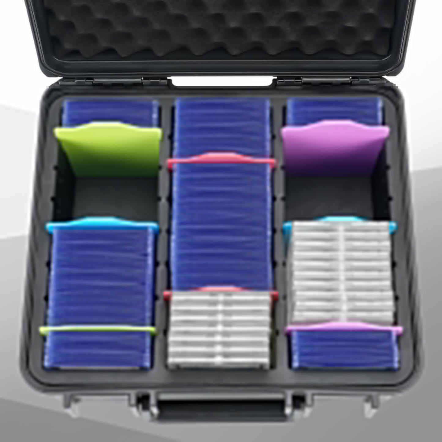 Migitec Toploader Storage Box – 360-Card Capacity, 3x4 Toploaders, Durable Rigid Card Holder Case