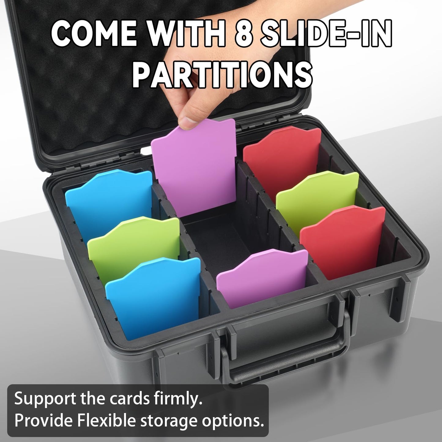 Migitec Toploader Storage Box – 360-Card Capacity, 3x4 Toploaders, Durable Rigid Card Holder Case