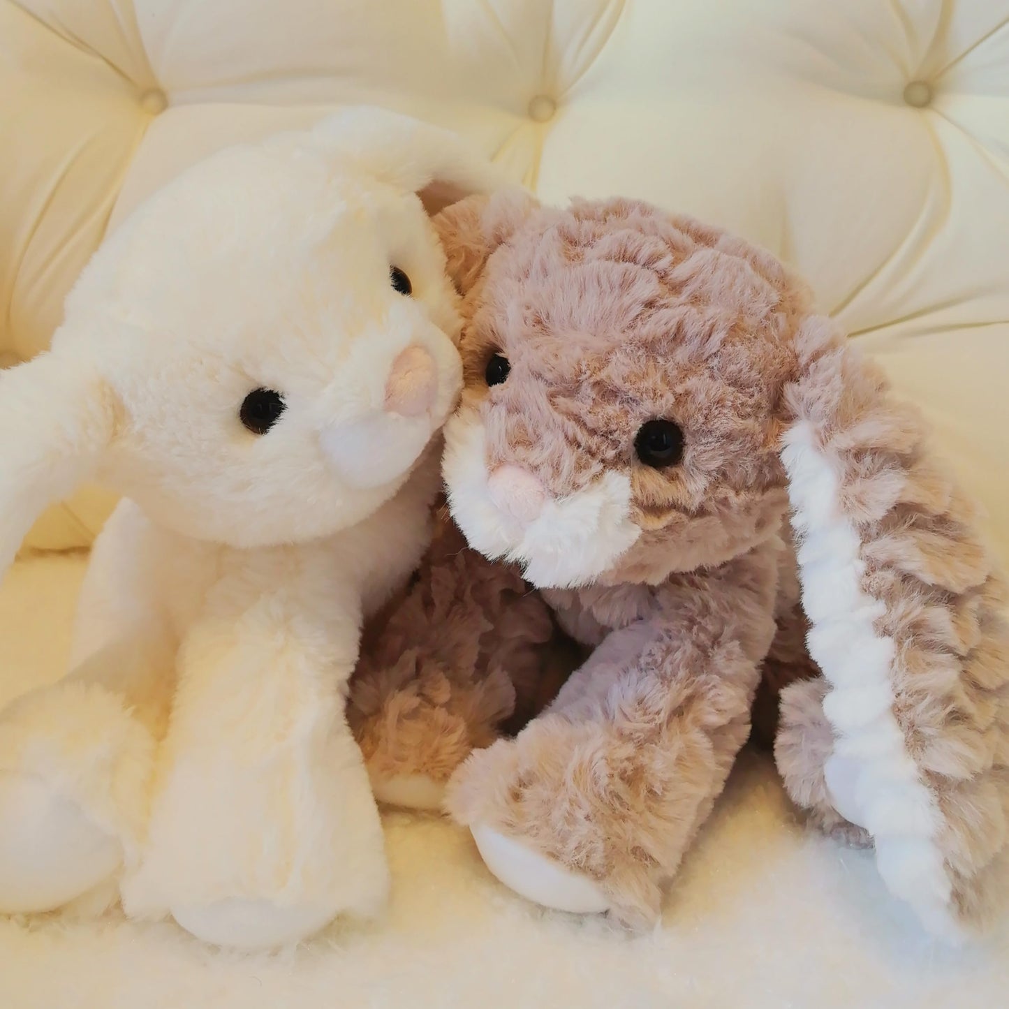 Mikee Fluffie Bunny Stuffed Animal — 9-Inch Plush Bunny with Safe, Washable Fur