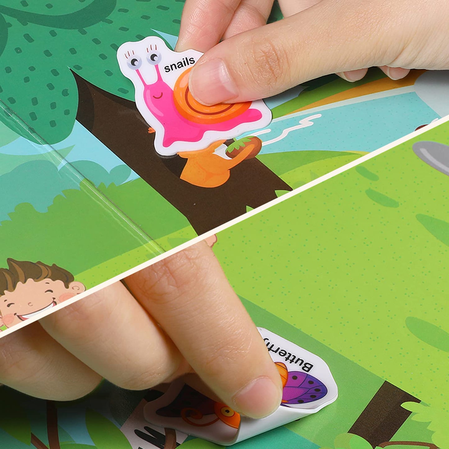 MIKNEKE Jelly Reusable Sticker Book for Toddlers 1-4 | Vehicles Travel Activity Book