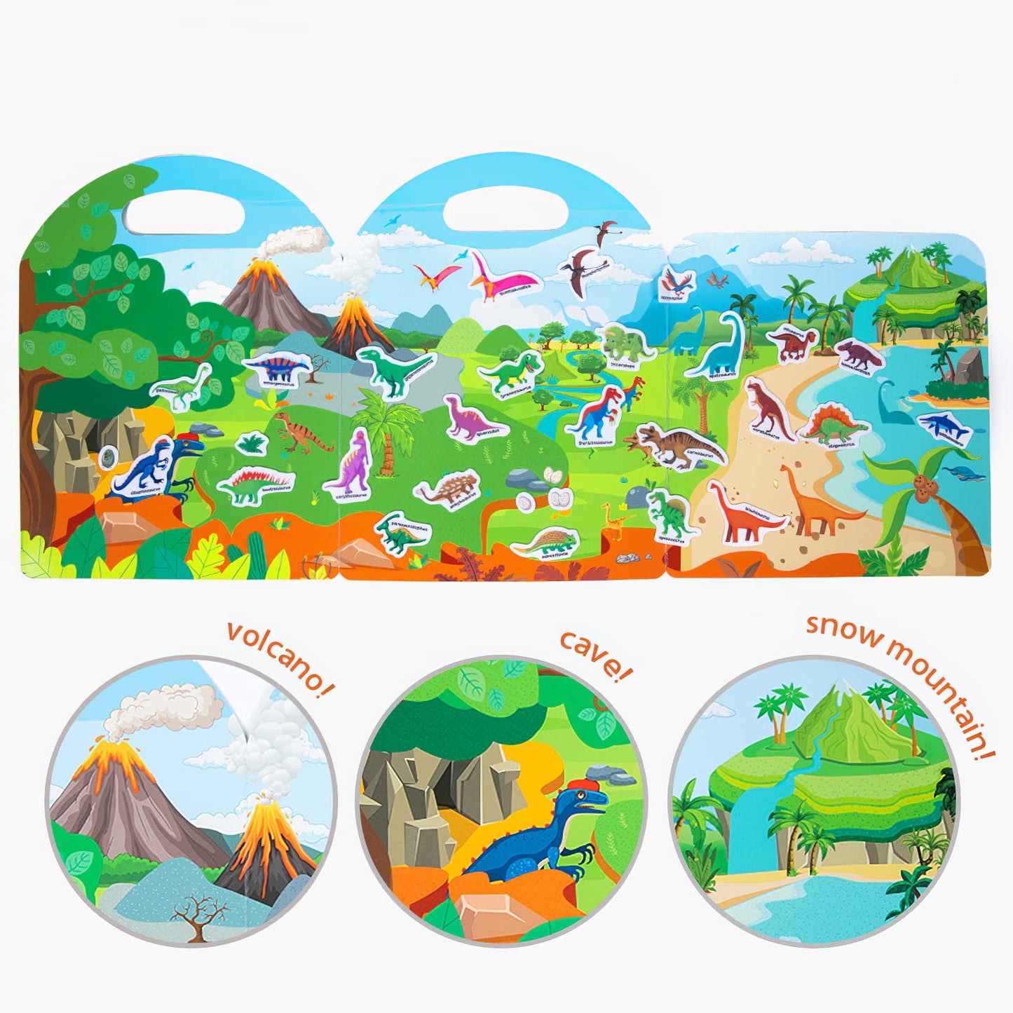 MIKNEKE 6 Pack Jelly Reusable Sticker Books for Toddlers (1-4 Years) | Portable Travel Activity Books