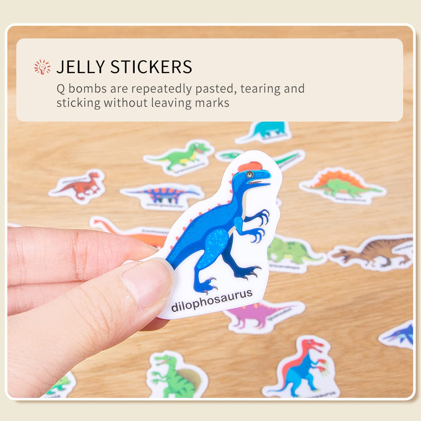 MIKNEKE 6 Pack Jelly Reusable Sticker Books for Toddlers (1-4 Years) | Portable Travel Activity Books