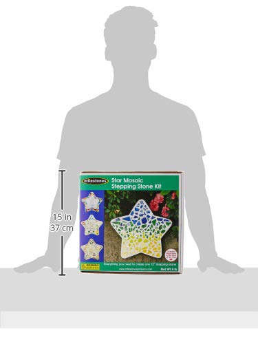 Milestones Mosaic Star Stone Kit – 12-Inch Star Mold & Glass Mosaic