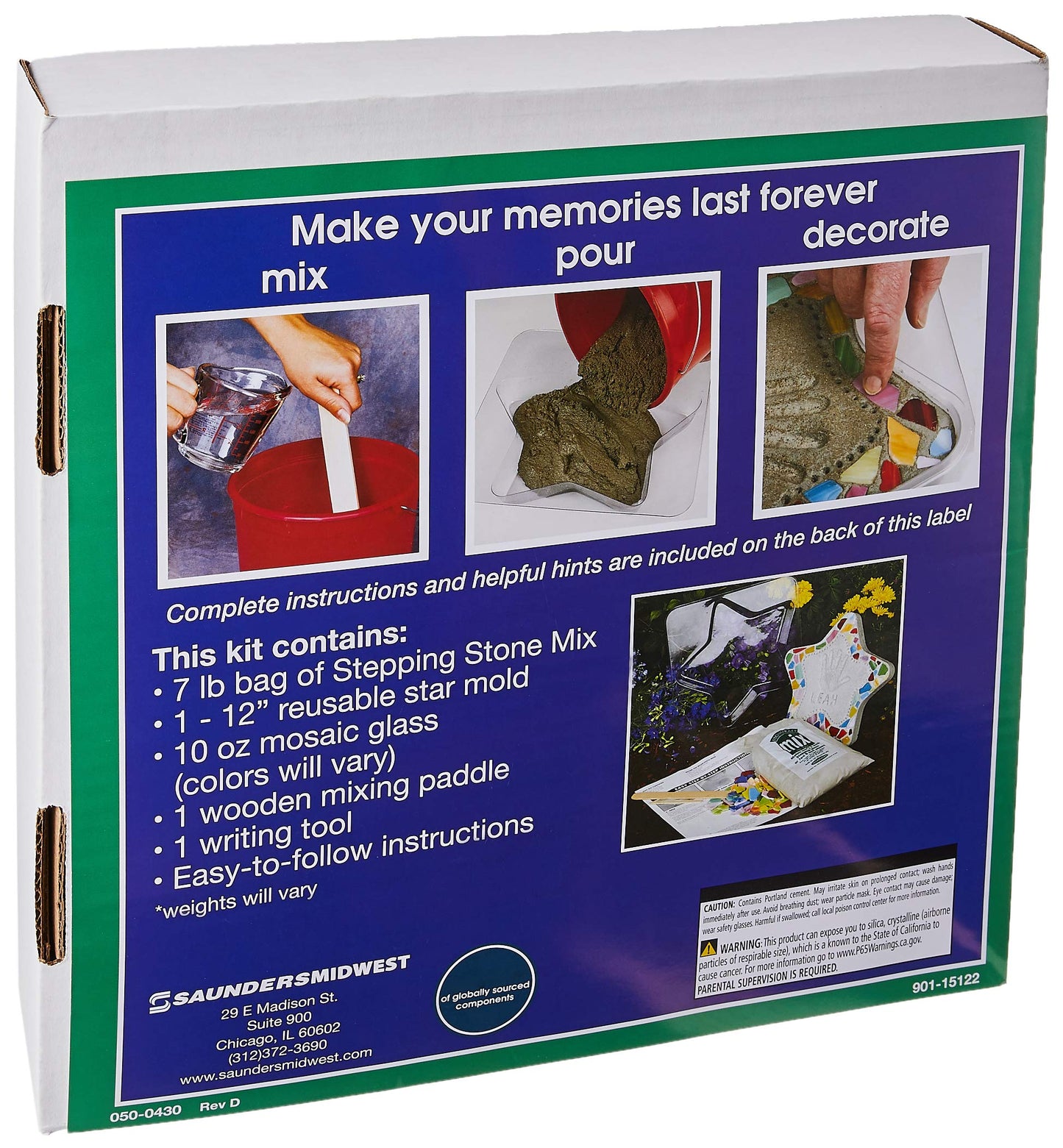 Milestones Mosaic Star Stone Kit – 12-Inch Star Mold & Glass Mosaic