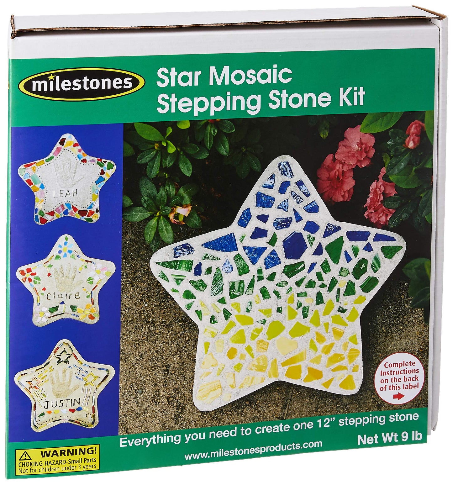 Milestones Mosaic Star Stone Kit – 12-Inch Star Mold & Glass Mosaic