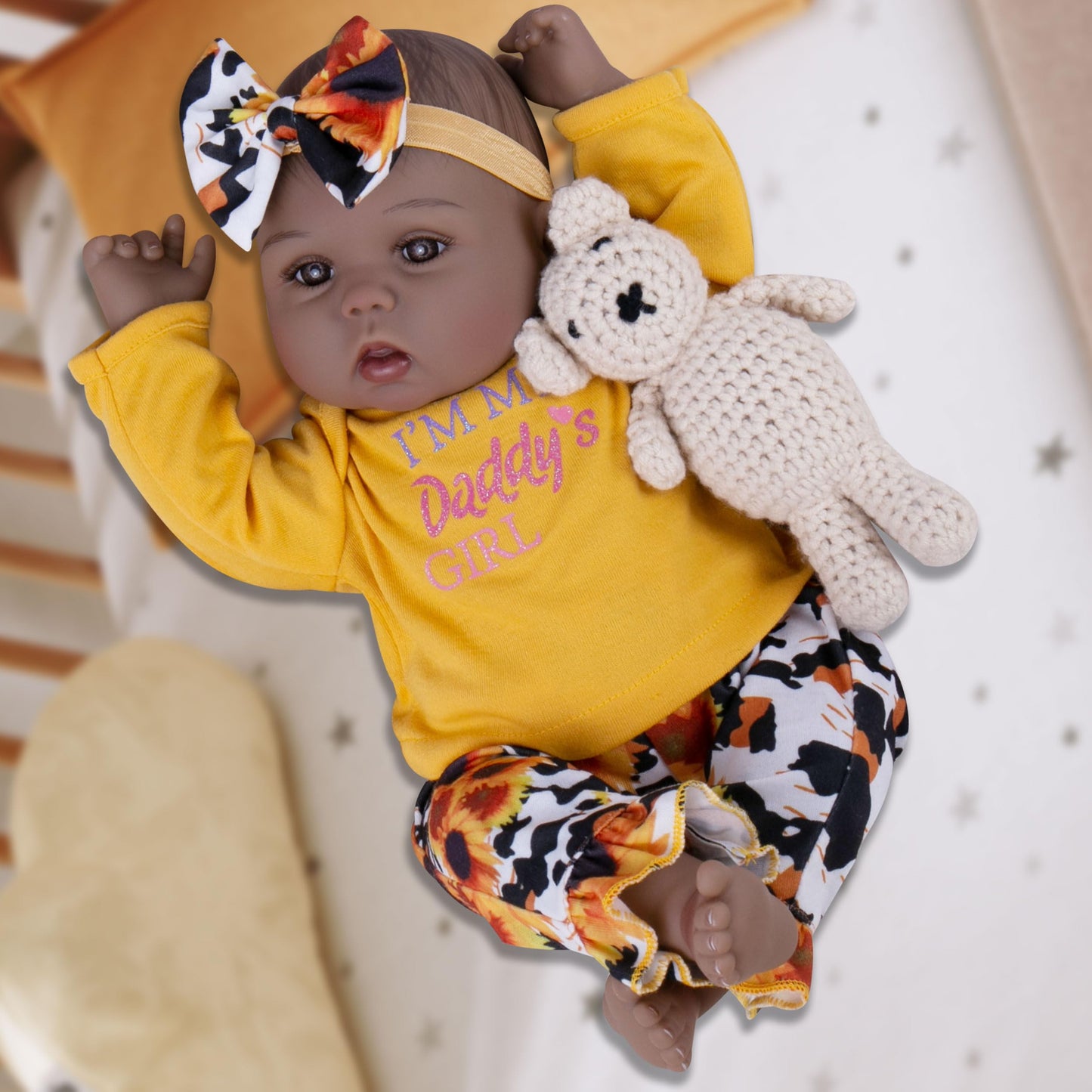 Milidool Lifelike 18in Reborn Baby Doll Girl – Realistic, Weighted, Safe for Kids 3+