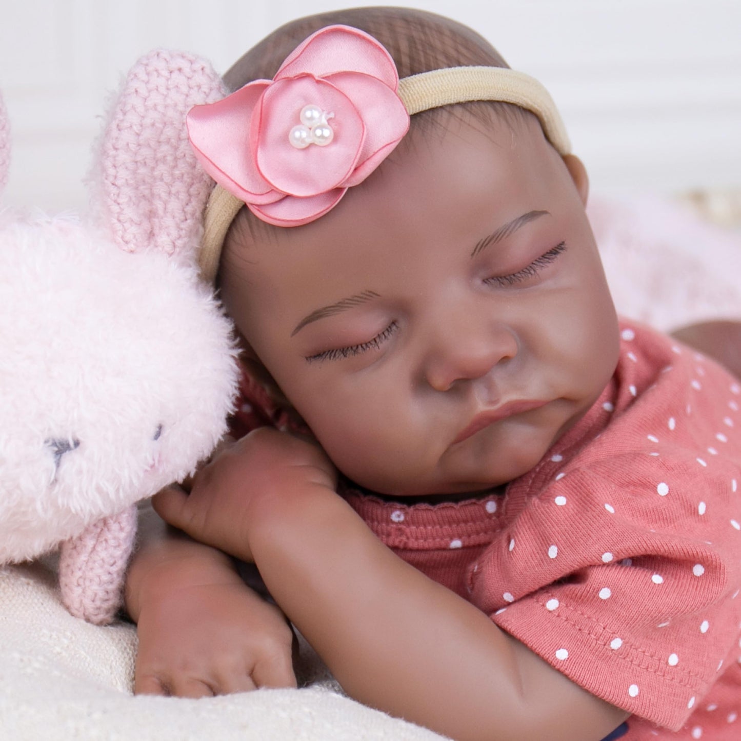 Milidool 18-Inch Reborn Baby Doll – Realistic African American Newborn with Weighted Body & Accessories