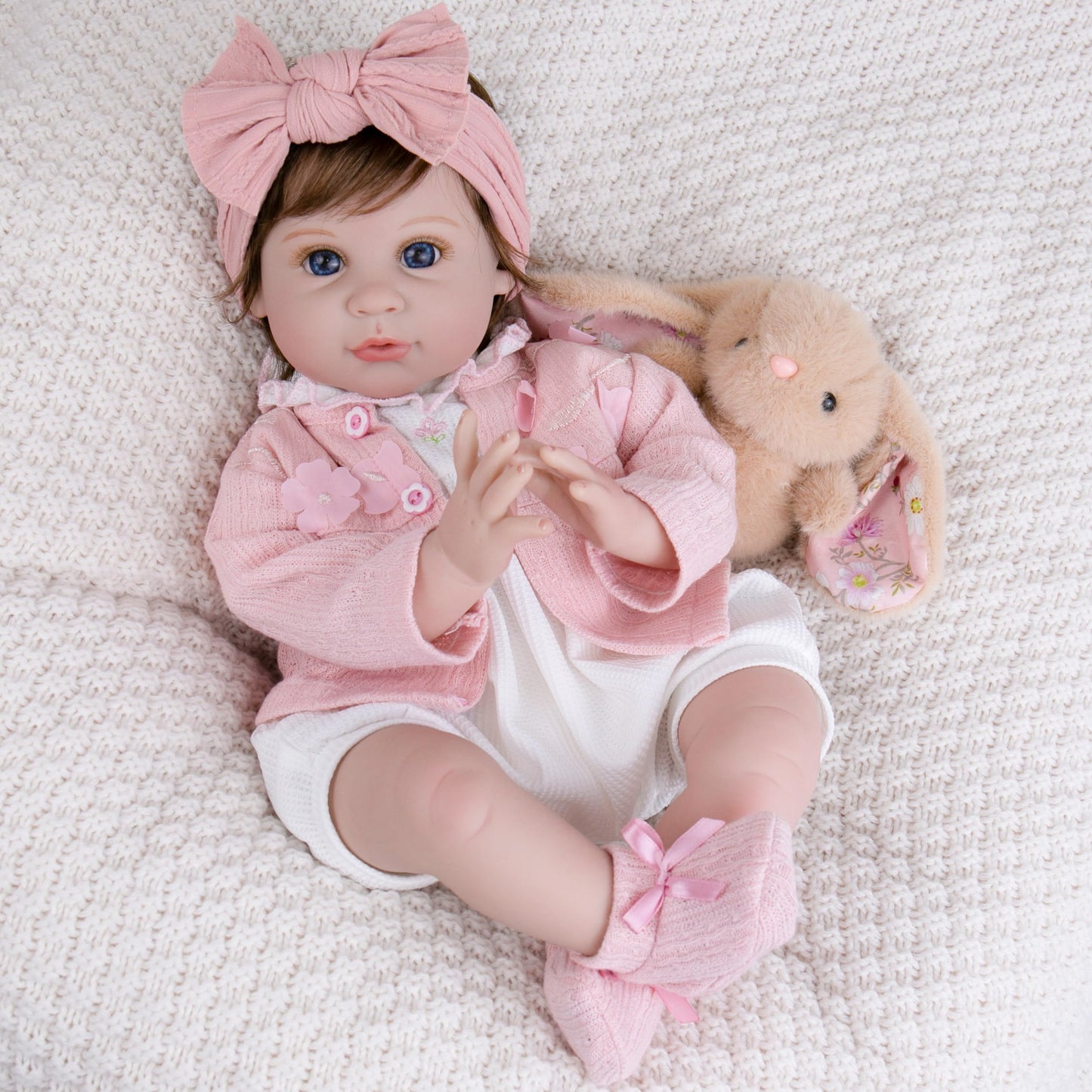 Milidool Reborn 22-Inch Baby Doll Girl – Soft Weighted Body, Realistic Details, Gift Box