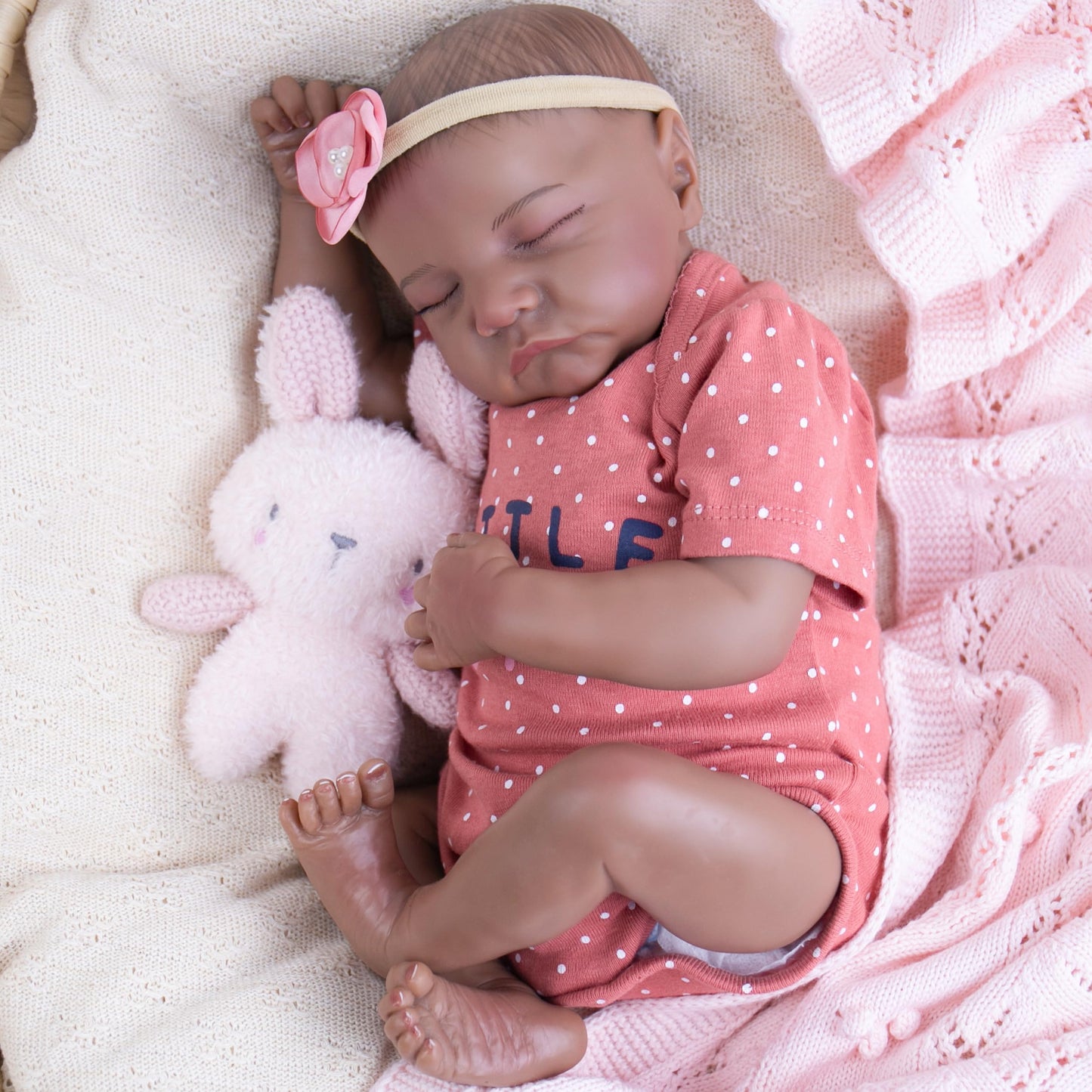Milidool 18-Inch Reborn Baby Doll – Realistic African American Newborn with Weighted Body & Accessories