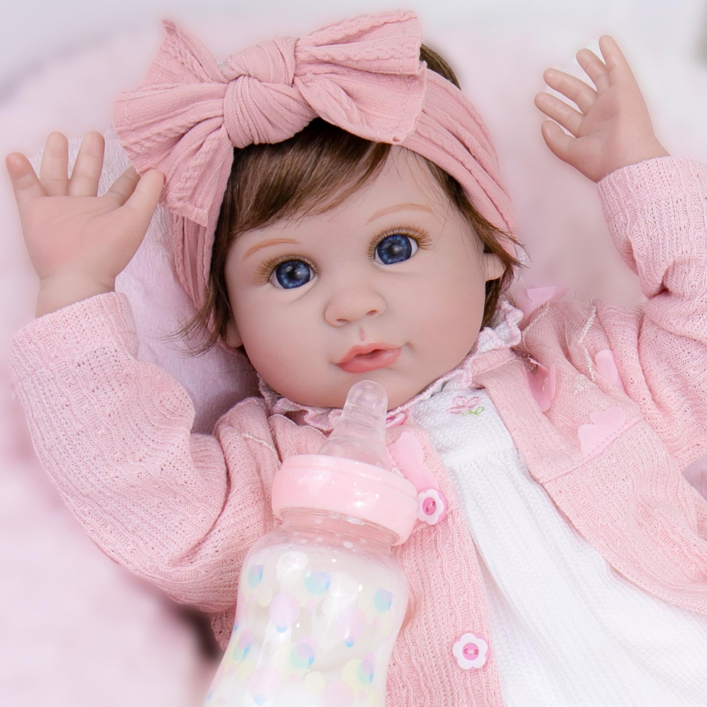 Milidool Reborn 22-Inch Baby Doll Girl – Soft Weighted Body, Realistic Details, Gift Box
