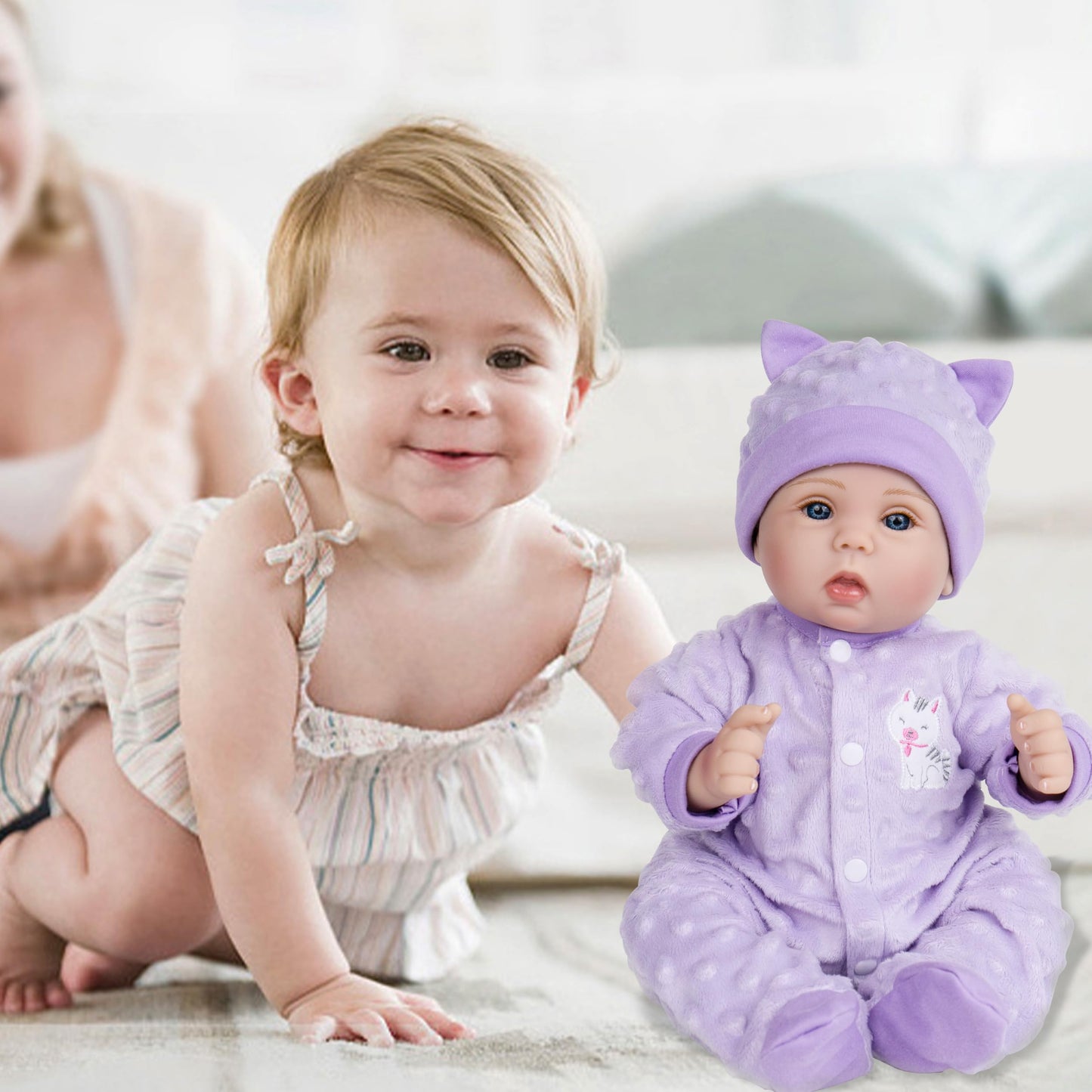 Milidool Lifelike Reborn Baby Doll Girl 18in – Realistic Newborn, Gift for Ages 3+
