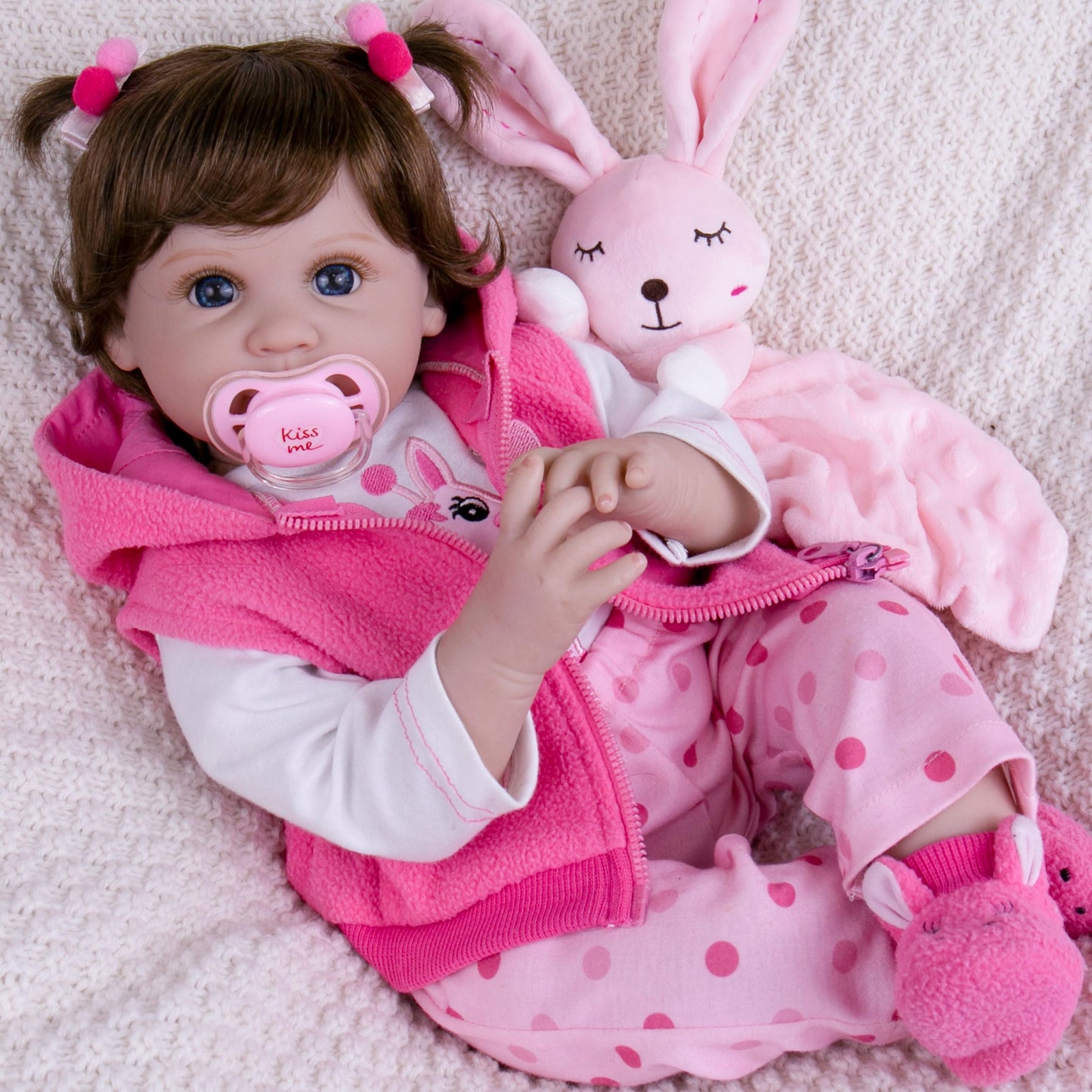 Milidool Lifelike 22-Inch Reborn Baby Doll Girl – Weighted Soft Body with 7-Piece Gift Set