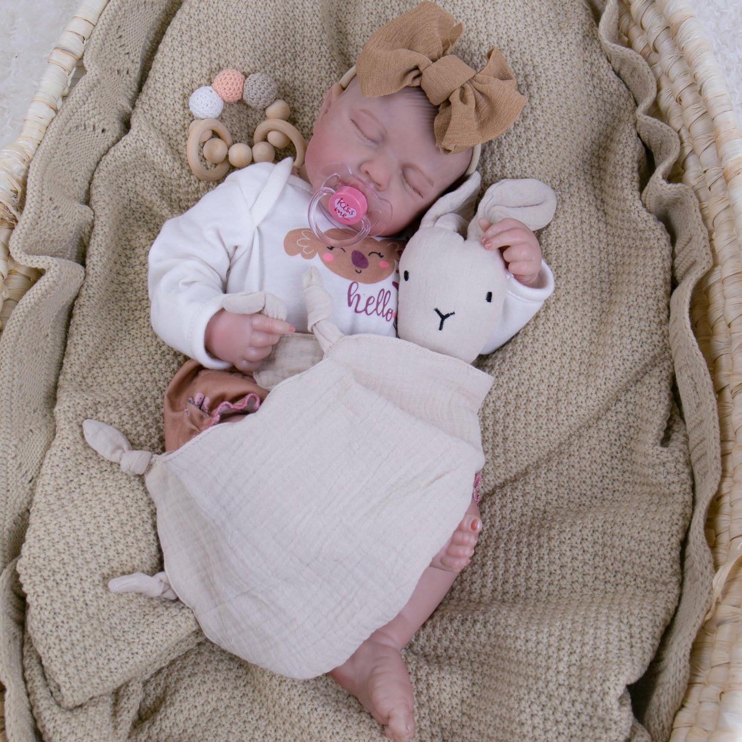 Milidool Lifelike Reborn Baby Doll - 20-Inch Realistic Newborn with Soft Cloth Body and Accessories