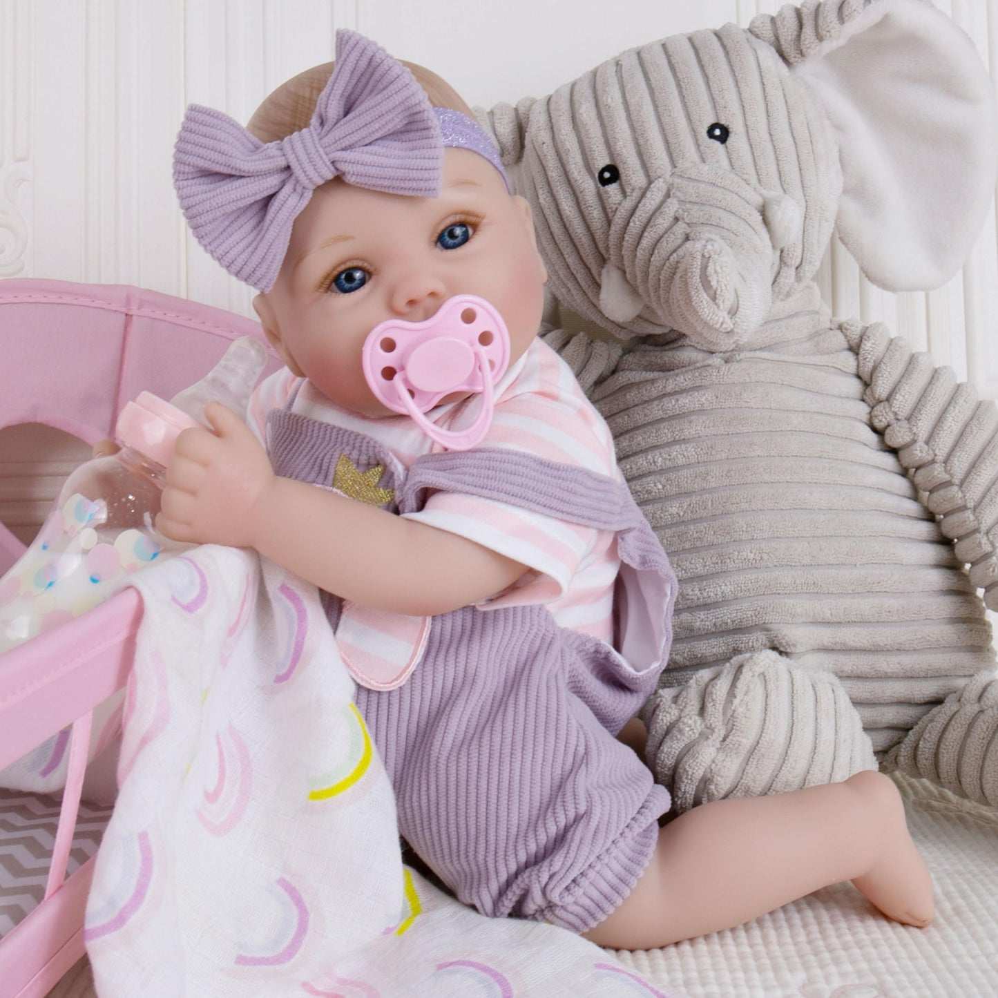 Milidool Lifelike Reborn Baby Doll - 18-Inch Realistic Weighted Girl