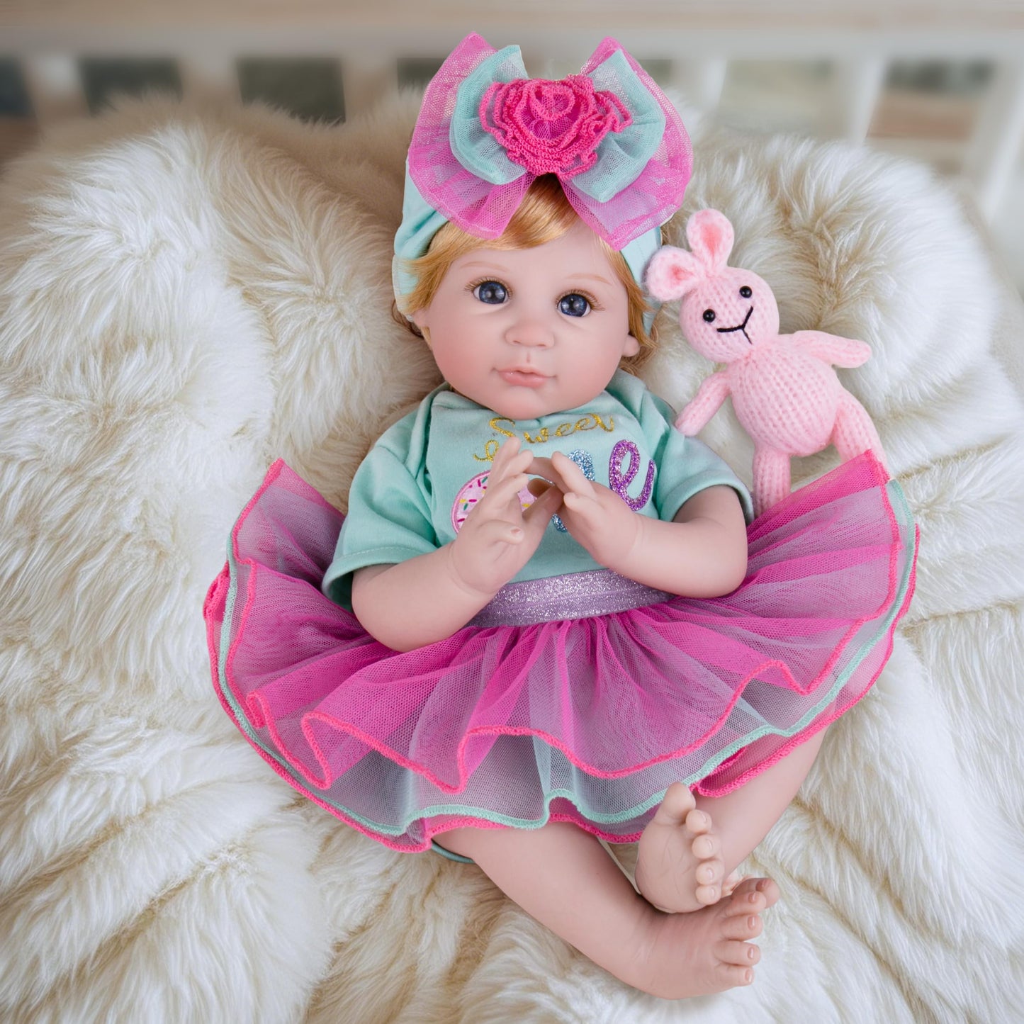 Milidool Lifelike Reborn Baby Doll 22-Inch Weighted Realistic Newborn - Girl Gift with Accessories