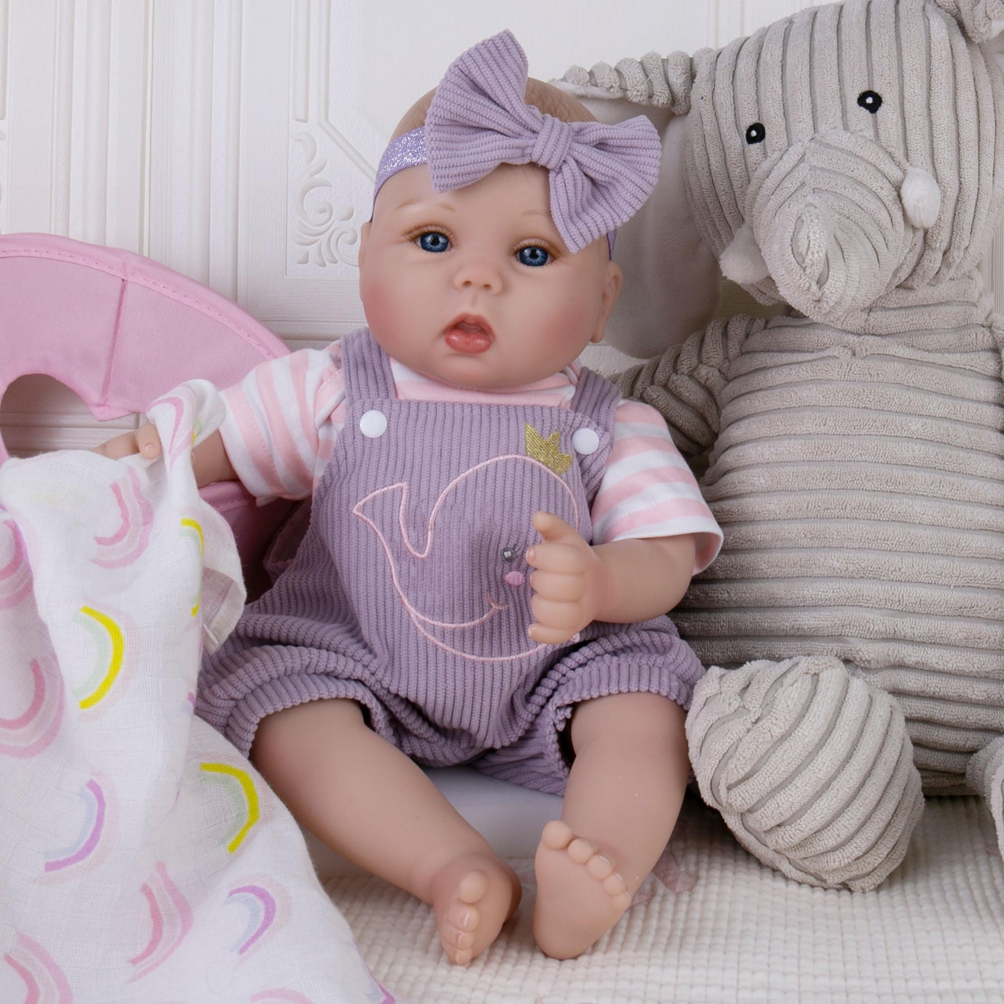 Milidool Lifelike Reborn Baby Doll - 18-Inch Realistic Weighted Girl