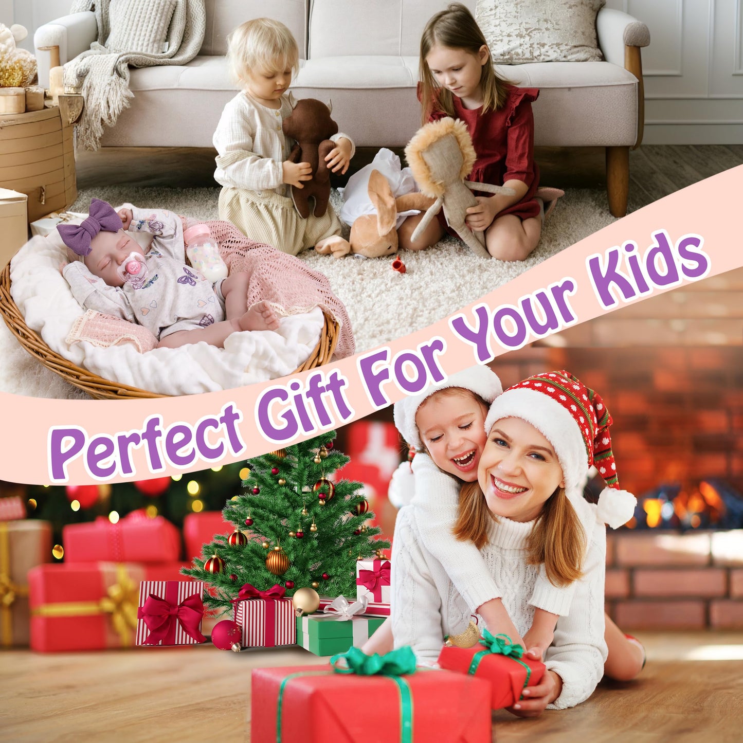 Milidool Reborn Baby Doll, 20-Inch Realistic Lifelike Doll with Accessories – Safe Gift for 3+