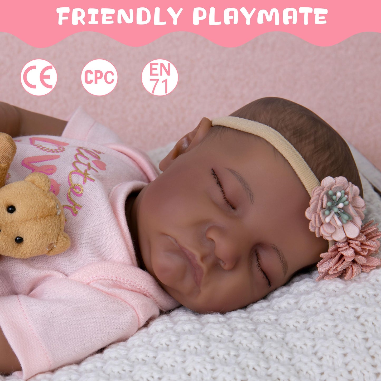 Milidool Lifelike 18-Inch Reborn Baby Doll Girl with Complete Gift Set