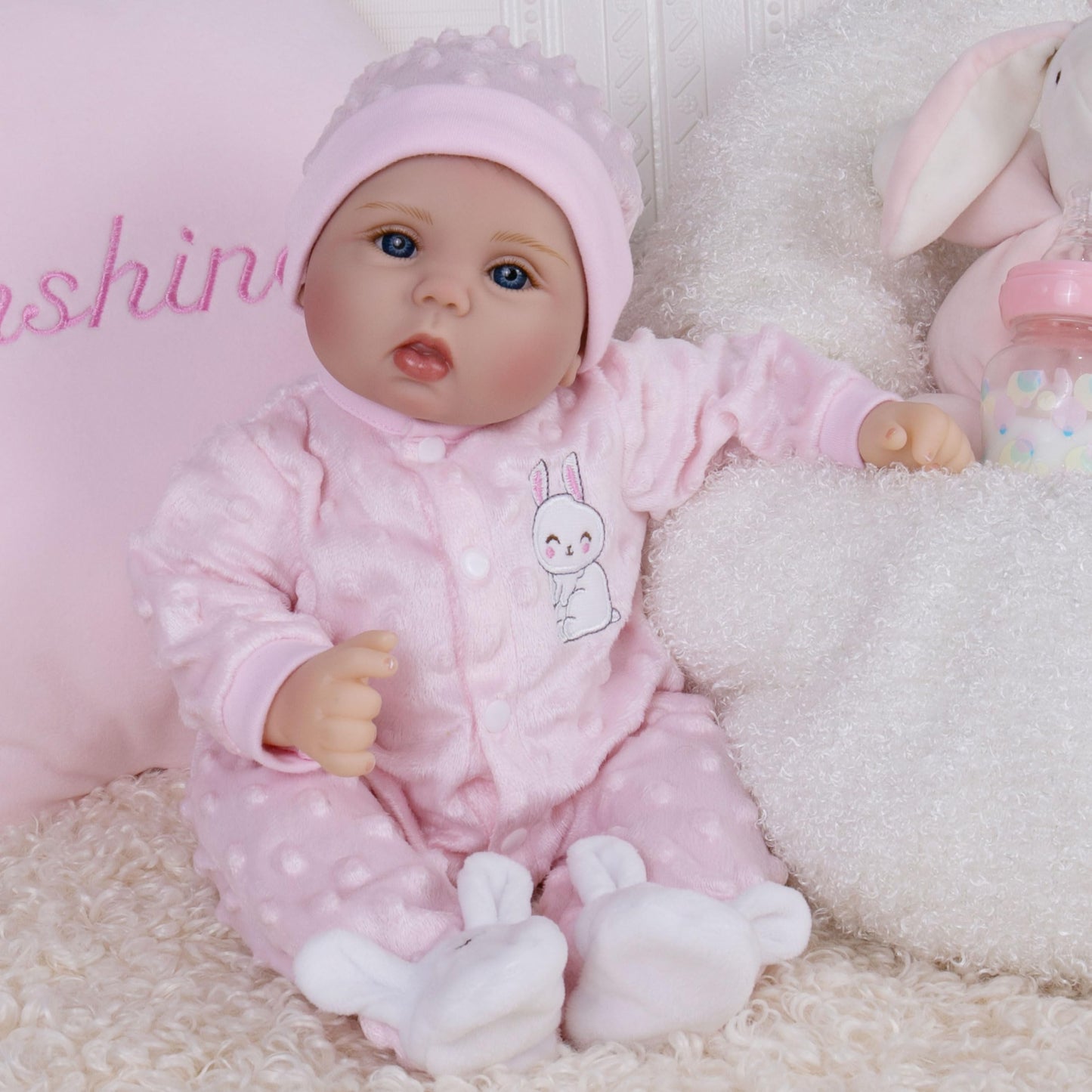 Milidool Reborn Baby Doll 18in – Lifelike Realistic Newborn Girl with Complete Accessories