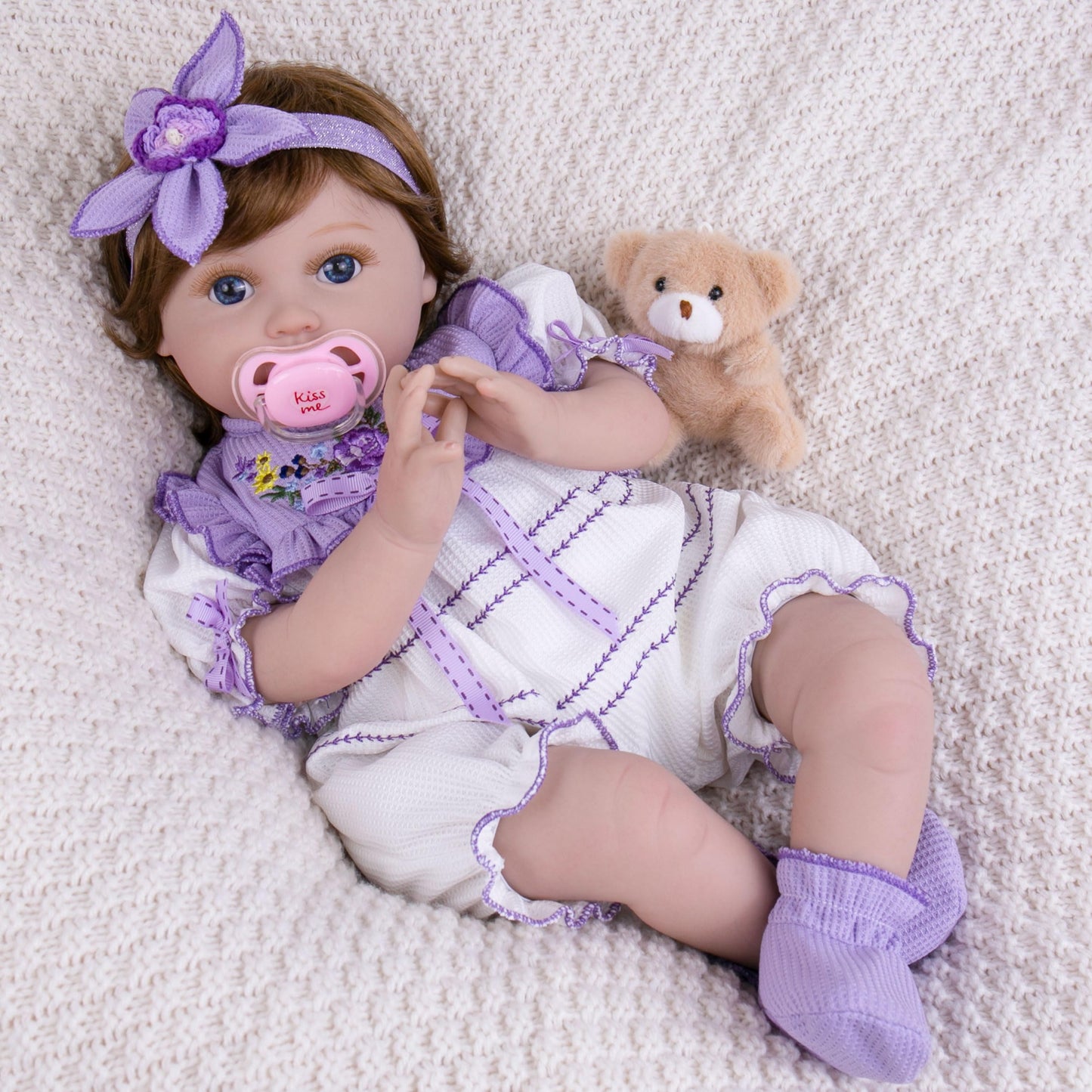Milidool Lifelike Reborn Baby Dolls - 22-Inch Realistic Baby Girl with Complete Accessories