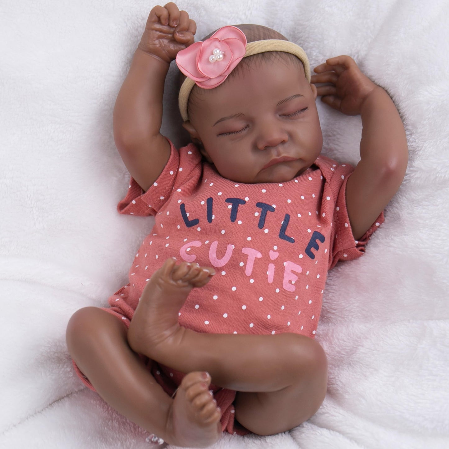 Milidool 18-Inch Reborn Baby Doll – Realistic African American Newborn with Weighted Body & Accessories