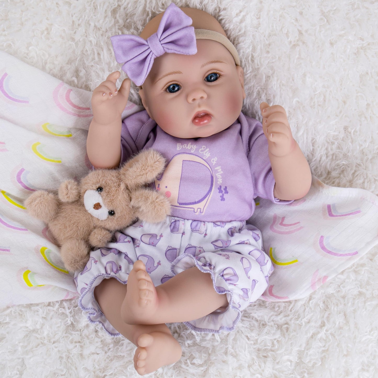 Milidool Lifelike Reborn Baby Doll Girl - 18-Inch Realistic Newborn with Soft Cloth Body