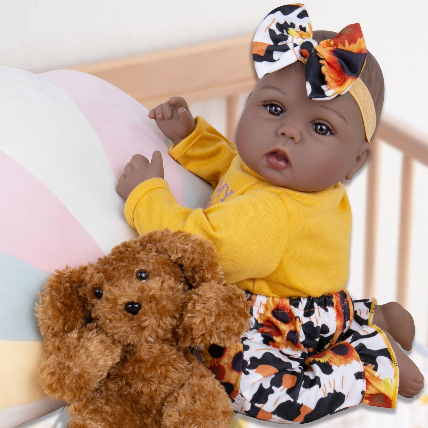 Milidool Lifelike 18in Reborn Baby Doll Girl – Realistic, Weighted, Safe for Kids 3+