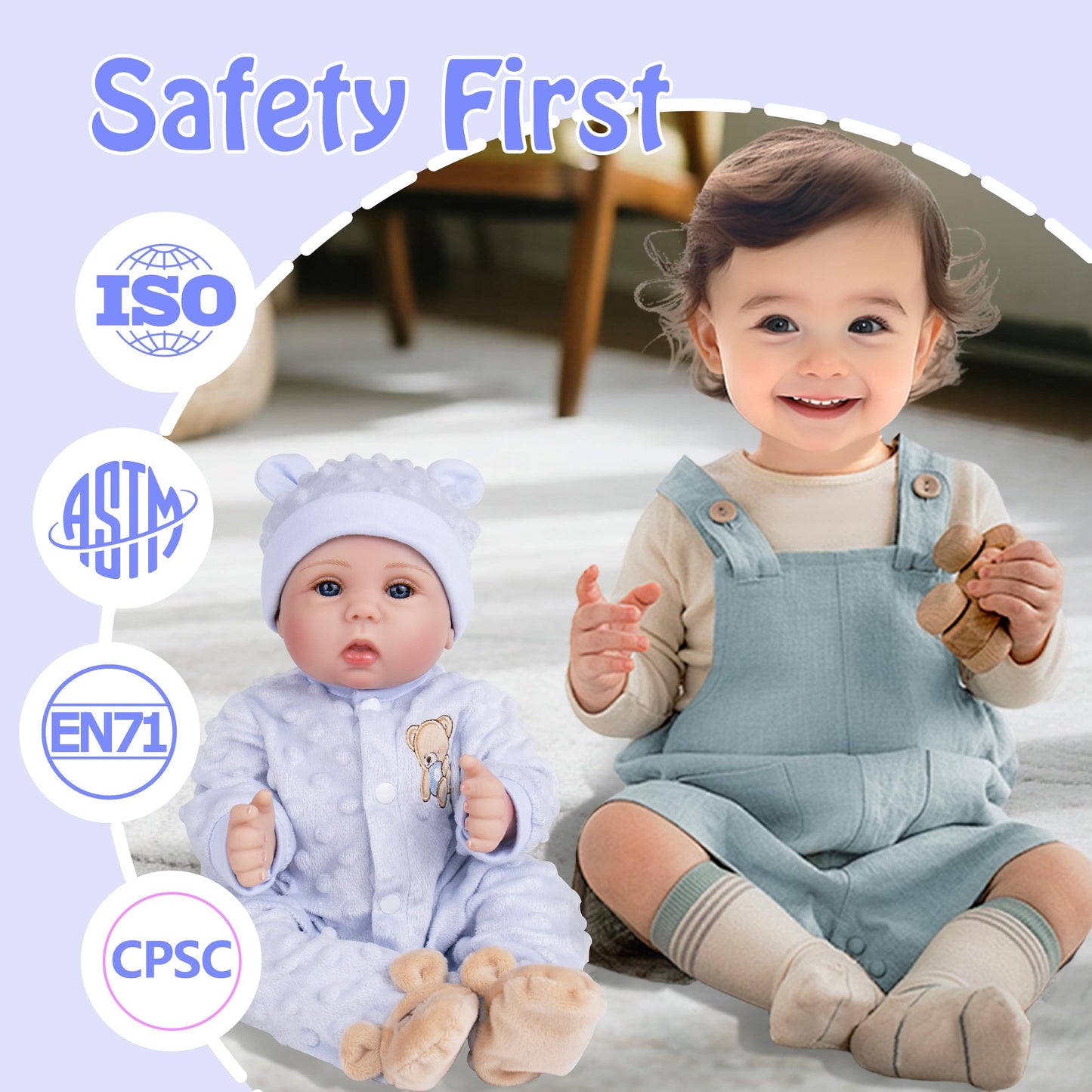 Milidool Lifelike Reborn Baby Doll Boy - 18-Inch Soft Body Realistic Newborn Doll for Kids 3+