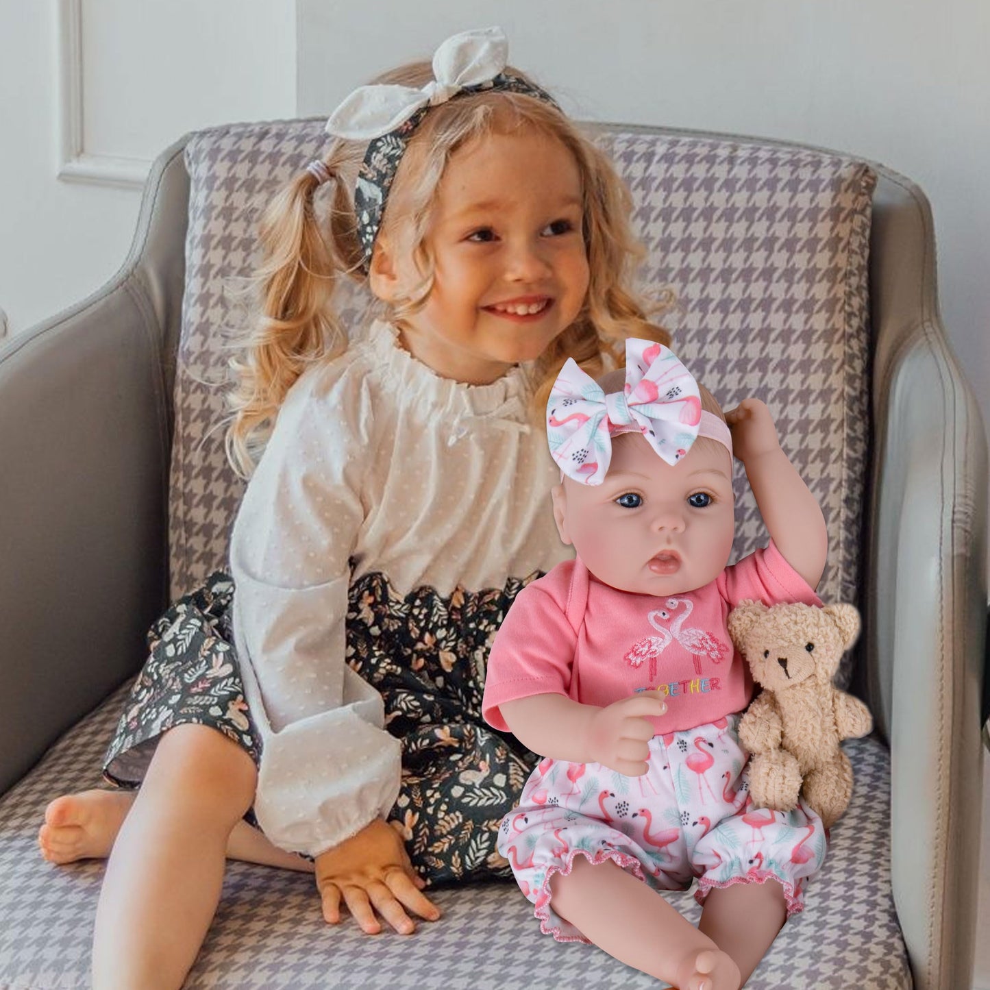Milidool Realistic Reborn Baby Doll Girl - 18 Inch, Soft Poseable Body, Lifelike Newborn