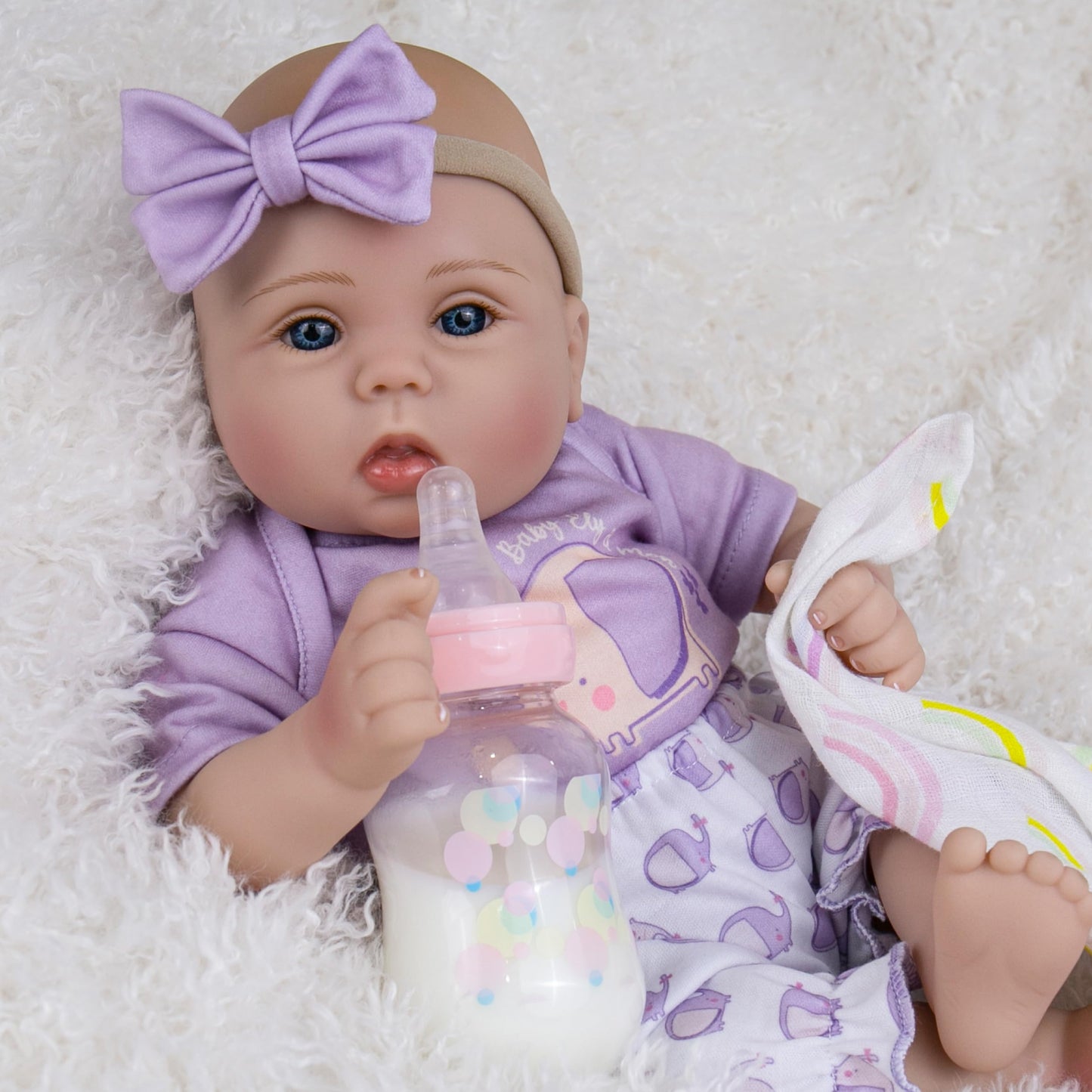 Milidool Lifelike Reborn Baby Doll Girl - 18-Inch Realistic Newborn with Soft Cloth Body