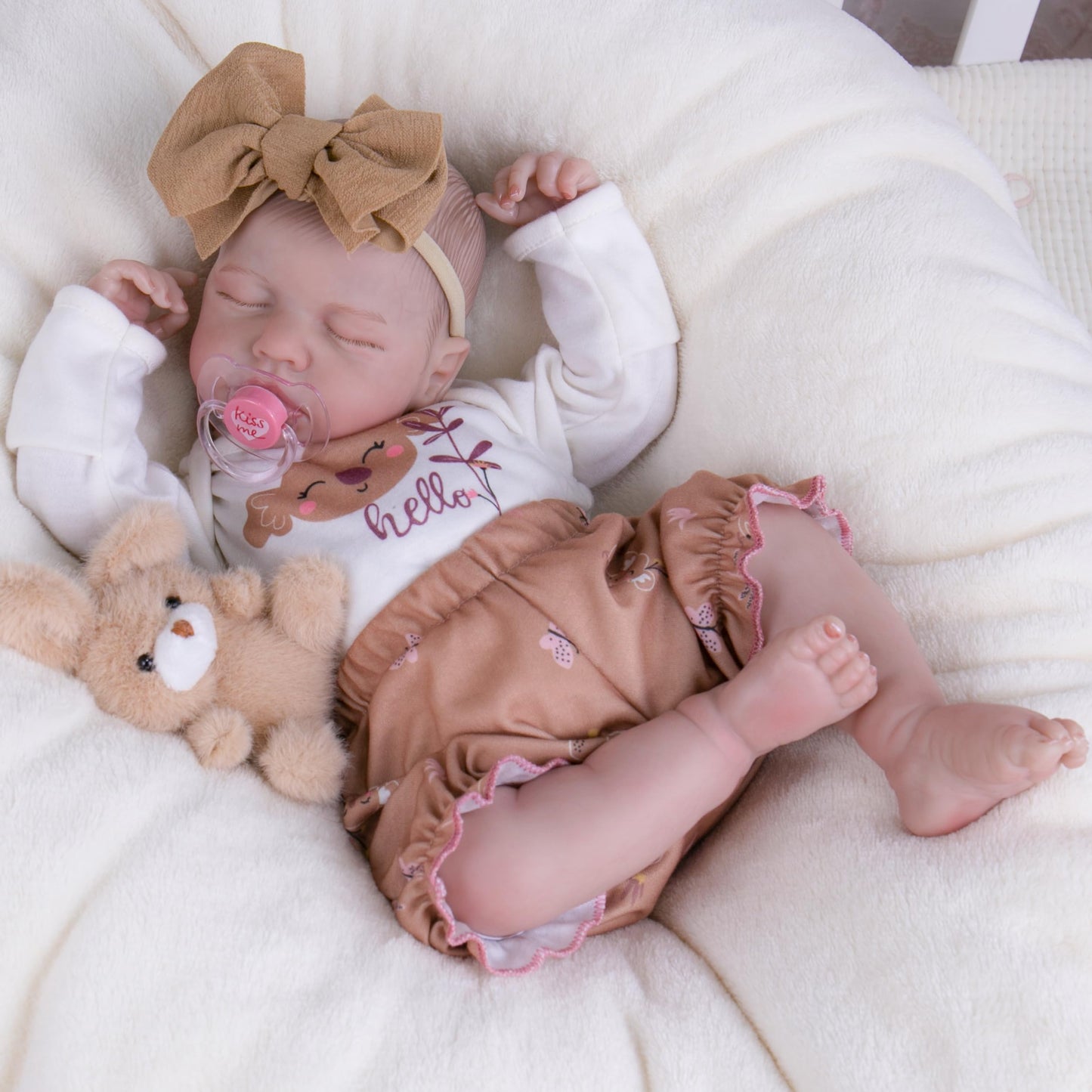 Milidool Lifelike Reborn Baby Doll - 20-Inch Realistic Newborn with Soft Cloth Body and Accessories