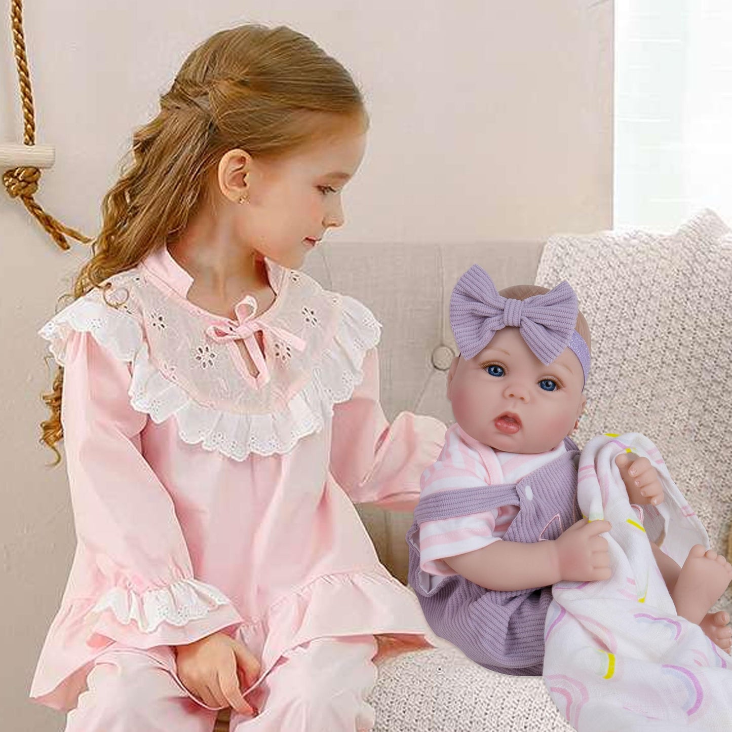 Milidool Lifelike Reborn Baby Doll - 18-Inch Realistic Weighted Girl
