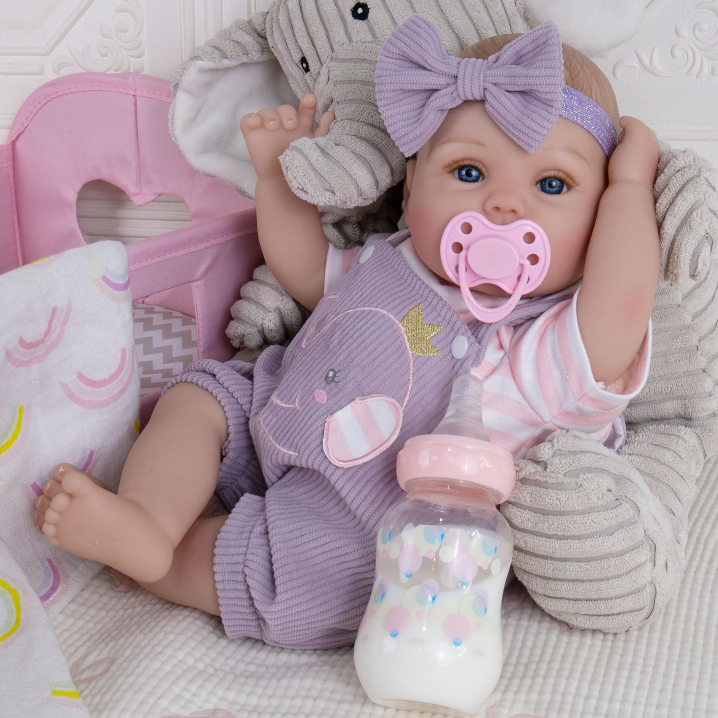 Milidool Lifelike Reborn Baby Doll - 18-Inch Realistic Weighted Girl