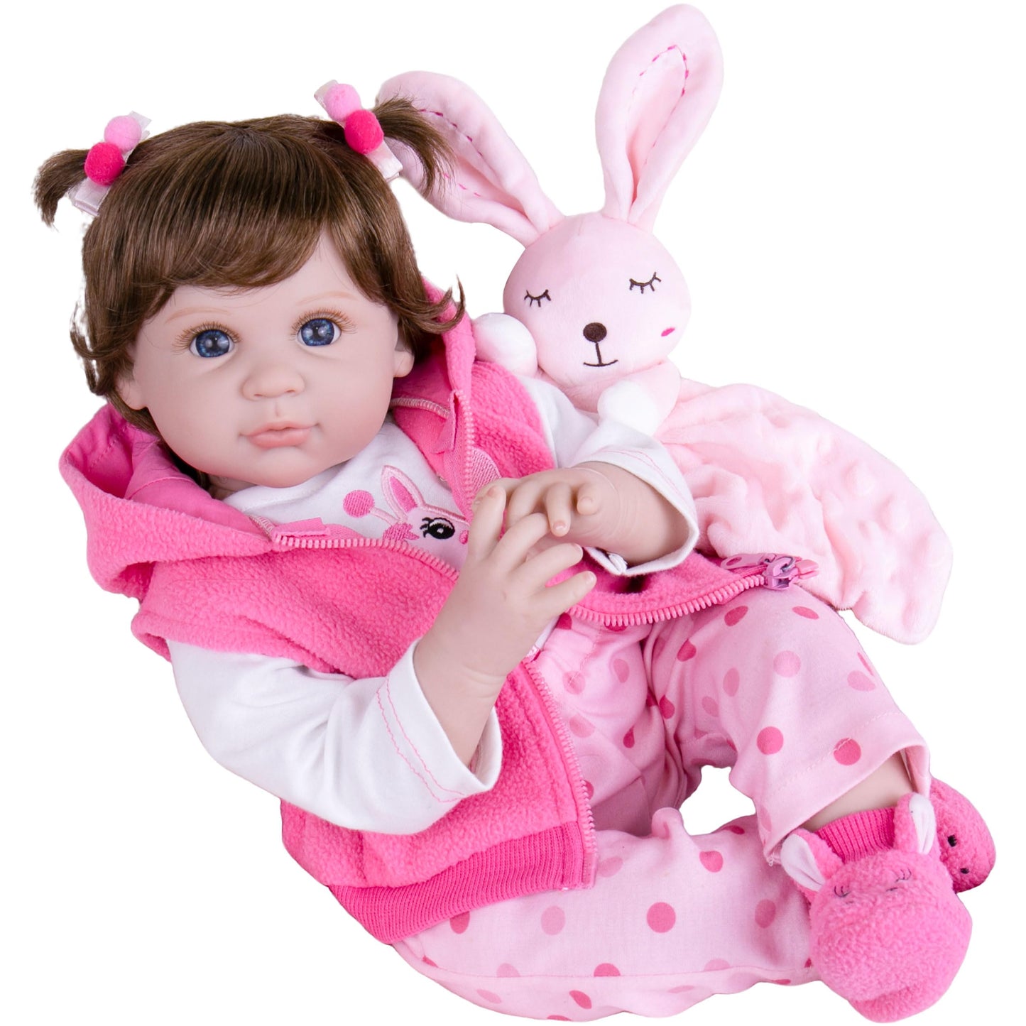 Milidool Lifelike 22-Inch Reborn Baby Doll Girl – Weighted Soft Body with 7-Piece Gift Set