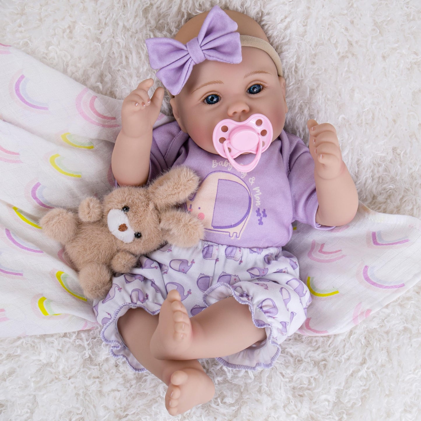 Milidool Lifelike Reborn Baby Doll Girl - 18-Inch Realistic Newborn with Soft Cloth Body