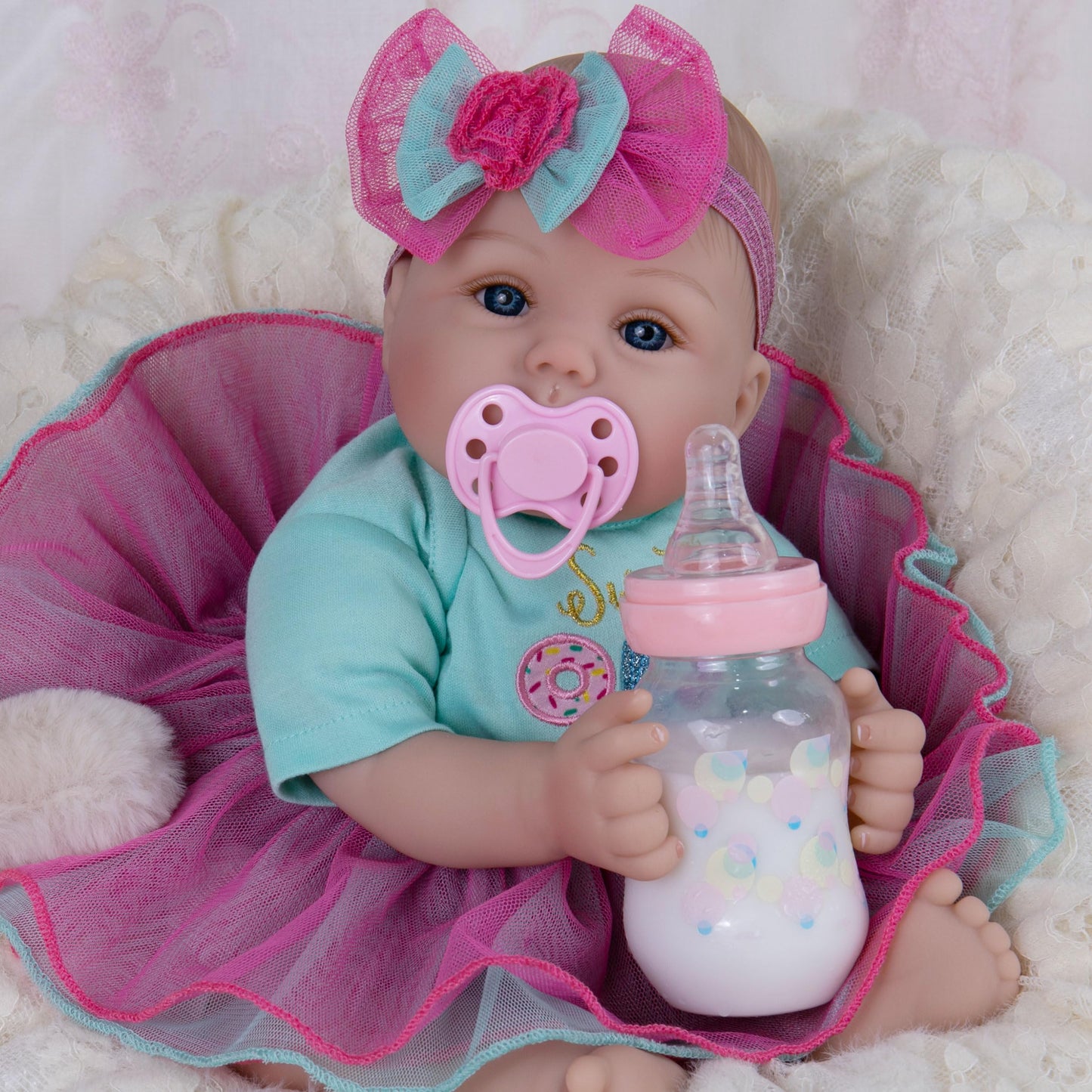 Milidool Lifelike Reborn Baby Doll 18-Inch – Soft Weighted Body Gift Set for Kids 3+