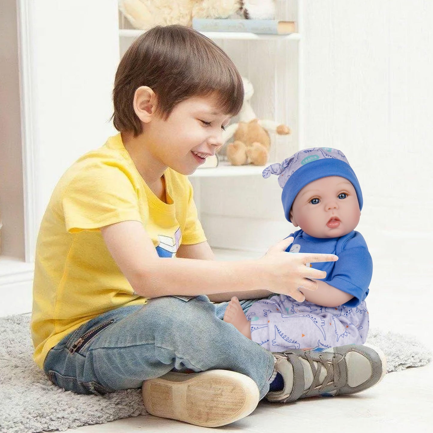 Milidool Lifelike Reborn Baby Doll Boy – 18-Inch Soft Vinyl, Weighted Body, Gift-Ready