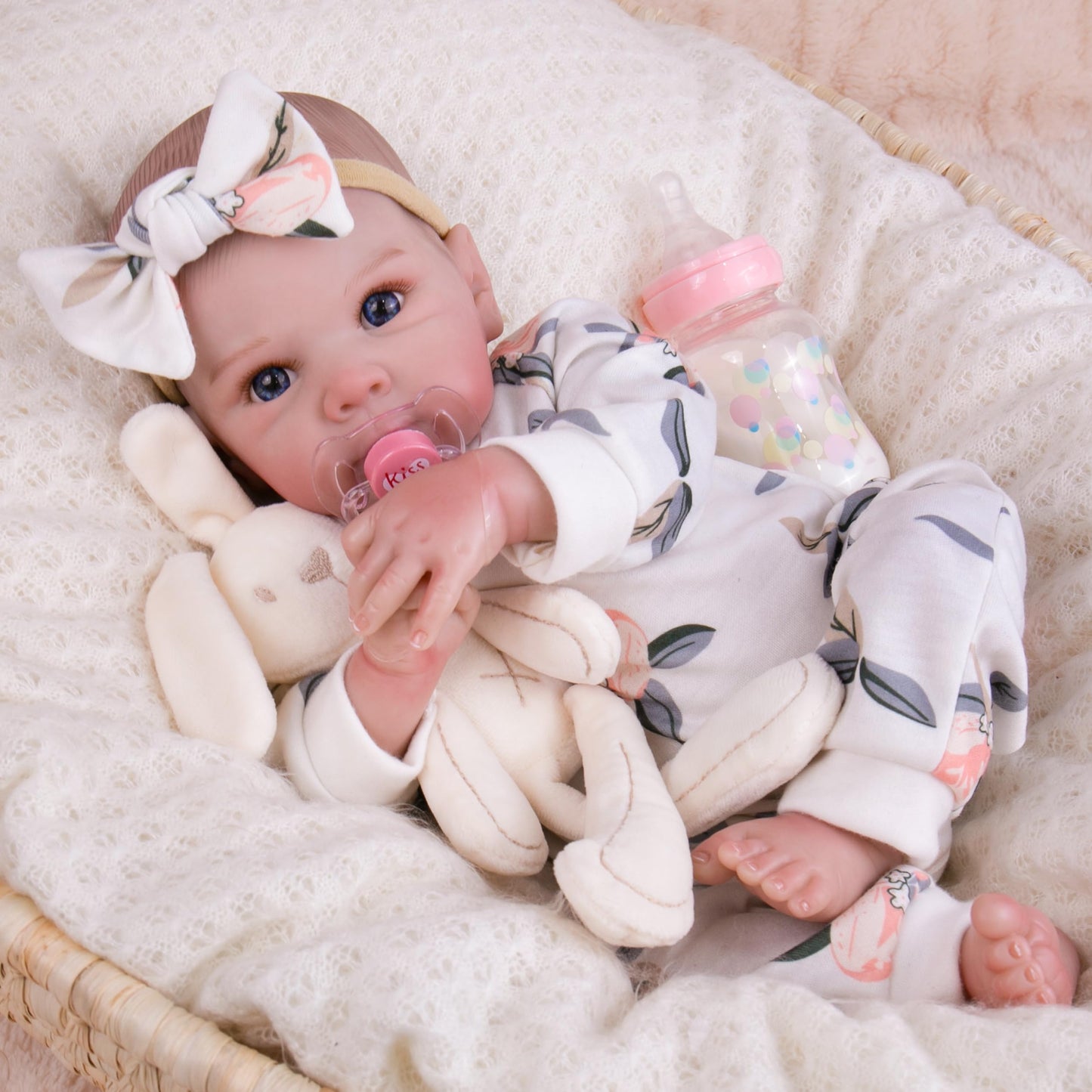 Milidool Lifelike Reborn Baby Doll Girl – 20 Inch Realistic Newborn with Poseable Body & Accessories