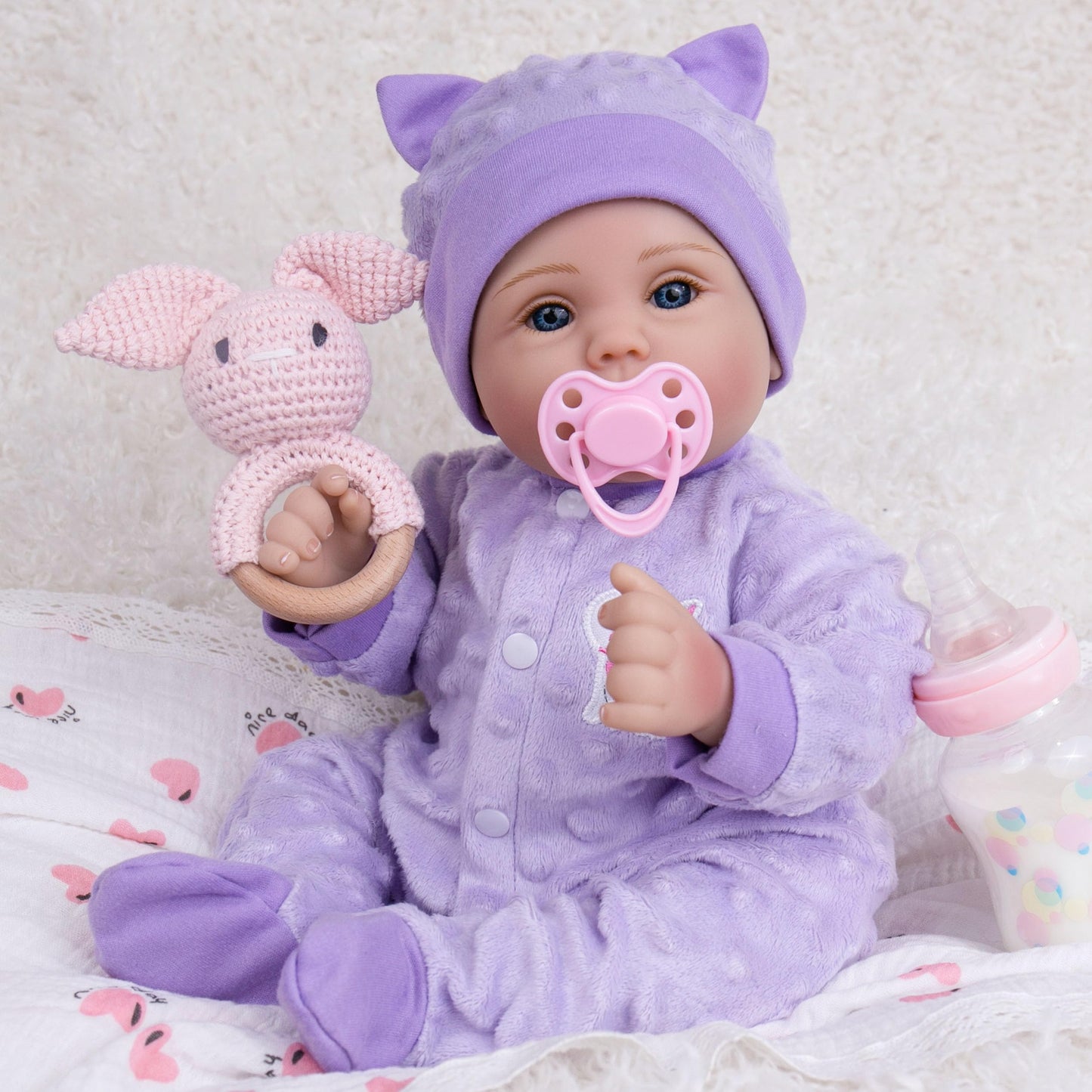 Milidool Lifelike Reborn Baby Doll Girl 18in – Realistic Newborn, Gift for Ages 3+