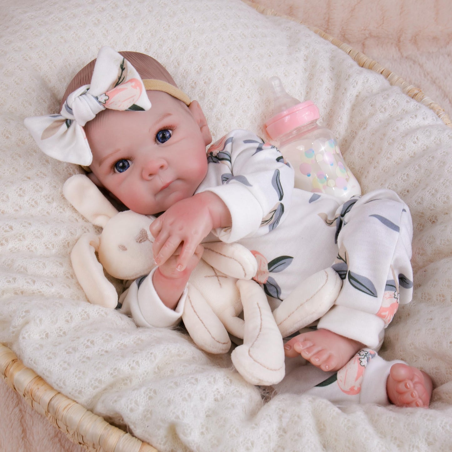 Milidool Lifelike Reborn Baby Doll Girl – 20 Inch Realistic Newborn with Poseable Body & Accessories