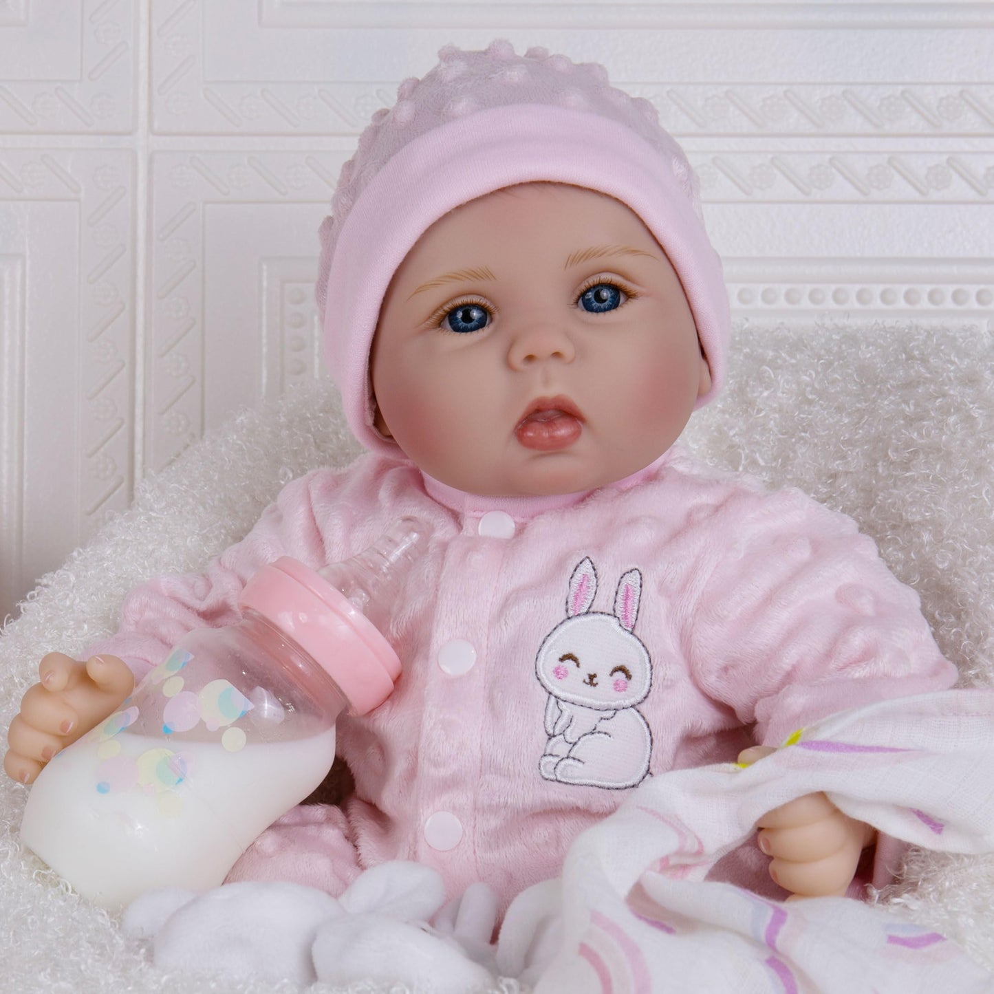 Milidool Reborn Baby Doll 18in – Lifelike Realistic Newborn Girl with Complete Accessories