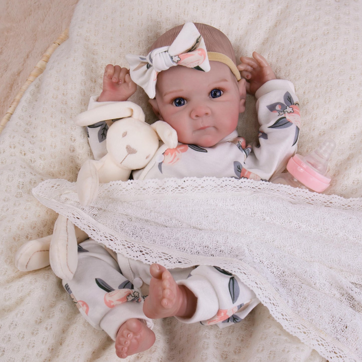 Milidool Lifelike Reborn Baby Doll Girl – 20 Inch Realistic Newborn with Poseable Body & Accessories