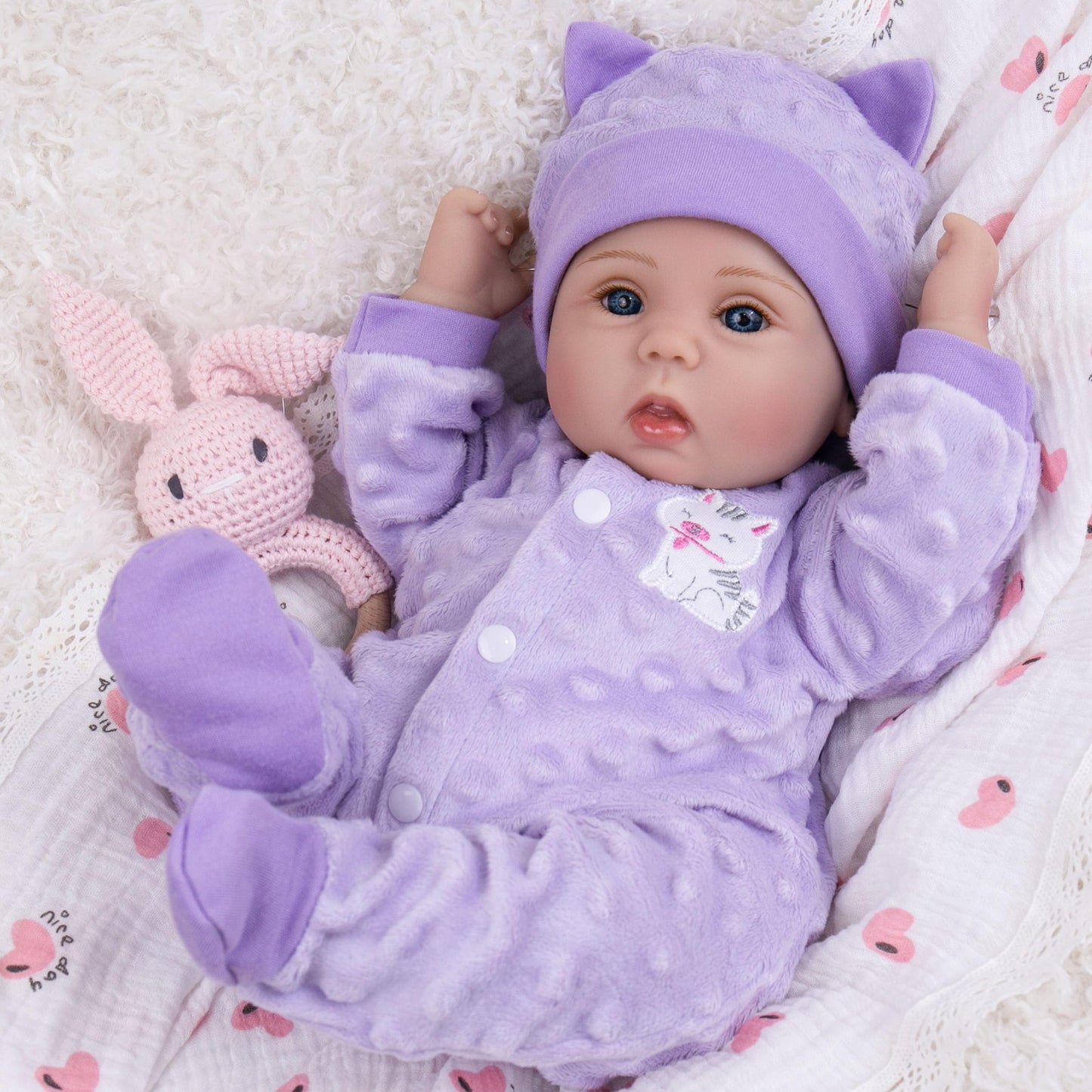 Milidool Lifelike Reborn Baby Doll Girl 18in – Realistic Newborn, Gift for Ages 3+