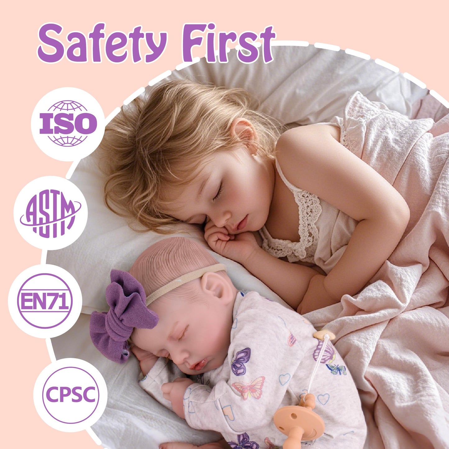 Milidool Reborn Baby Doll, 20-Inch Realistic Lifelike Doll with Accessories – Safe Gift for 3+
