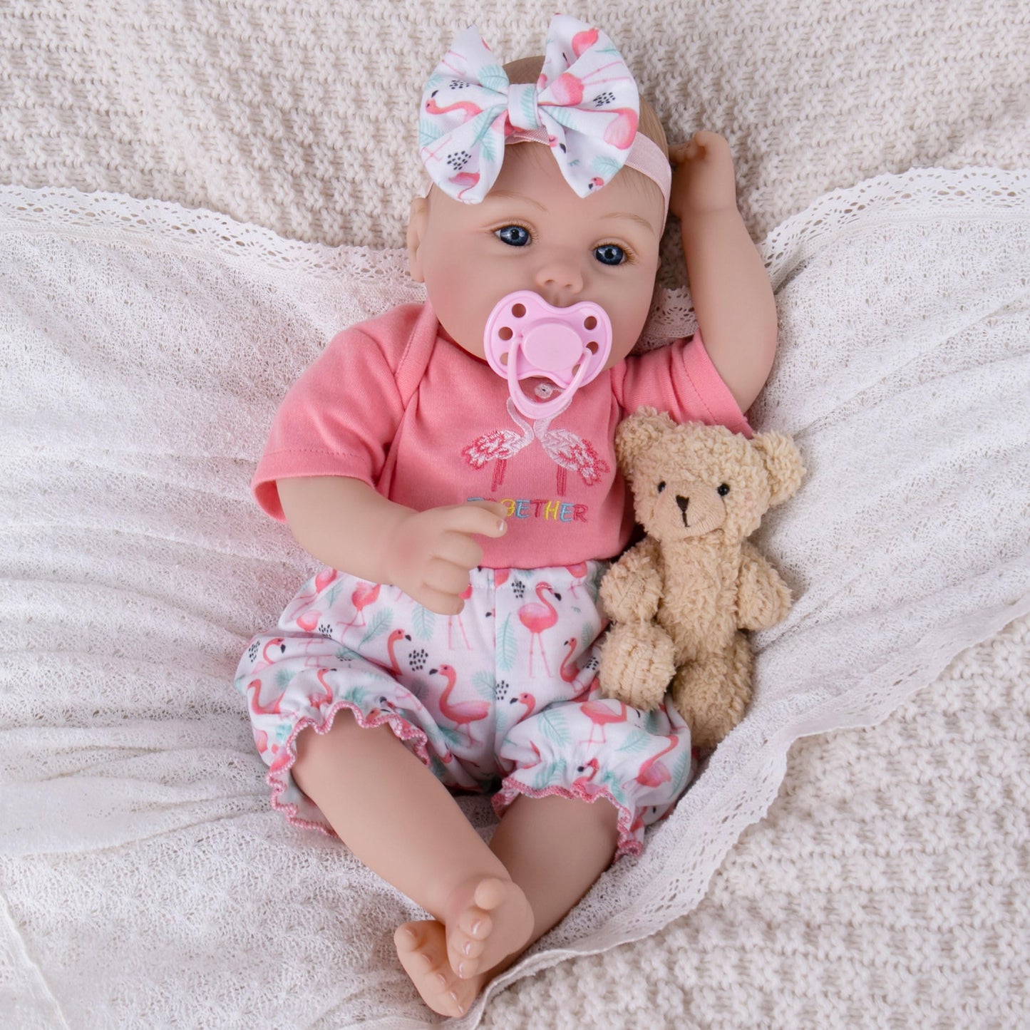 Milidool Realistic Reborn Baby Doll Girl - 18 Inch, Soft Poseable Body, Lifelike Newborn
