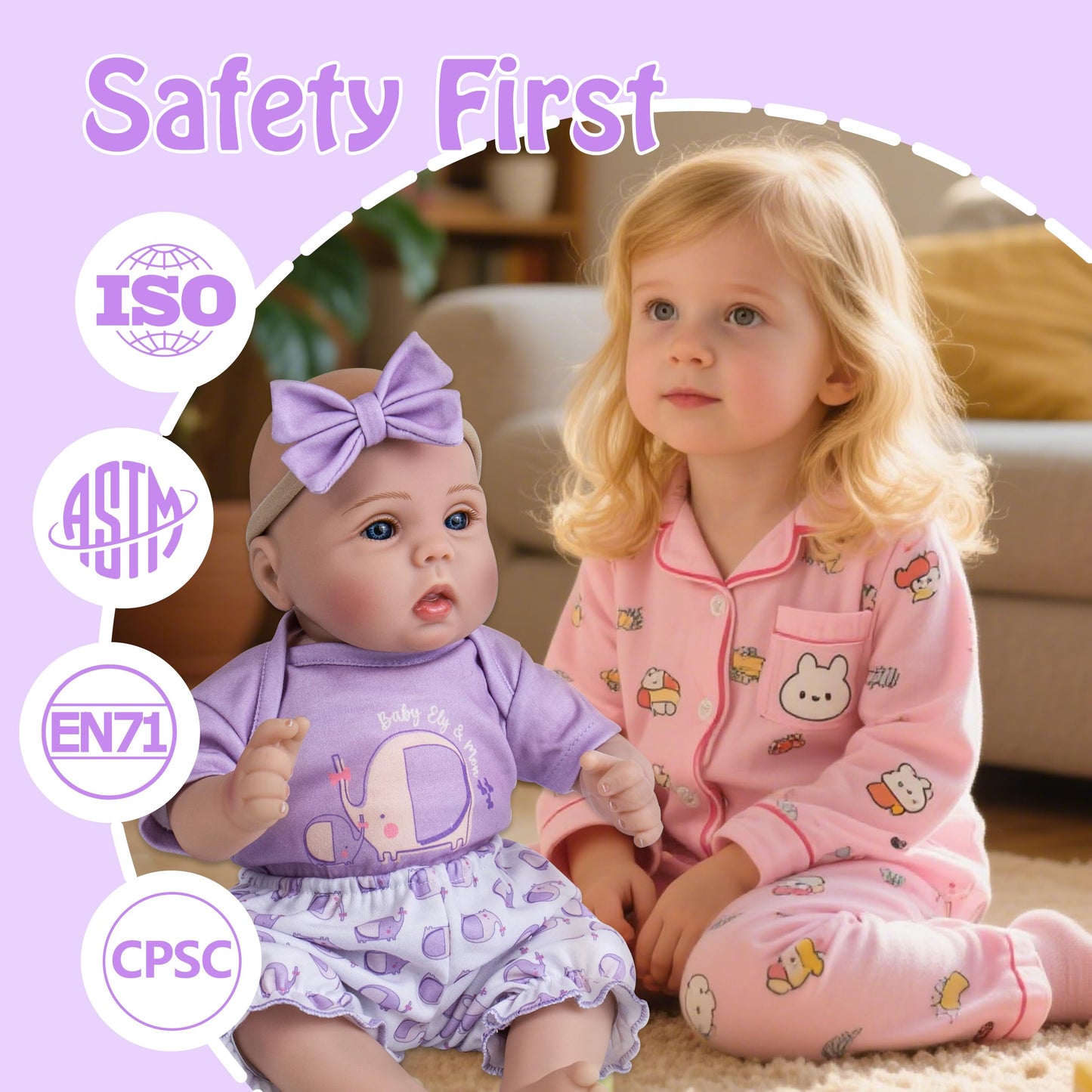 Milidool Lifelike Reborn Baby Doll Girl - 18-Inch Realistic Newborn with Soft Cloth Body