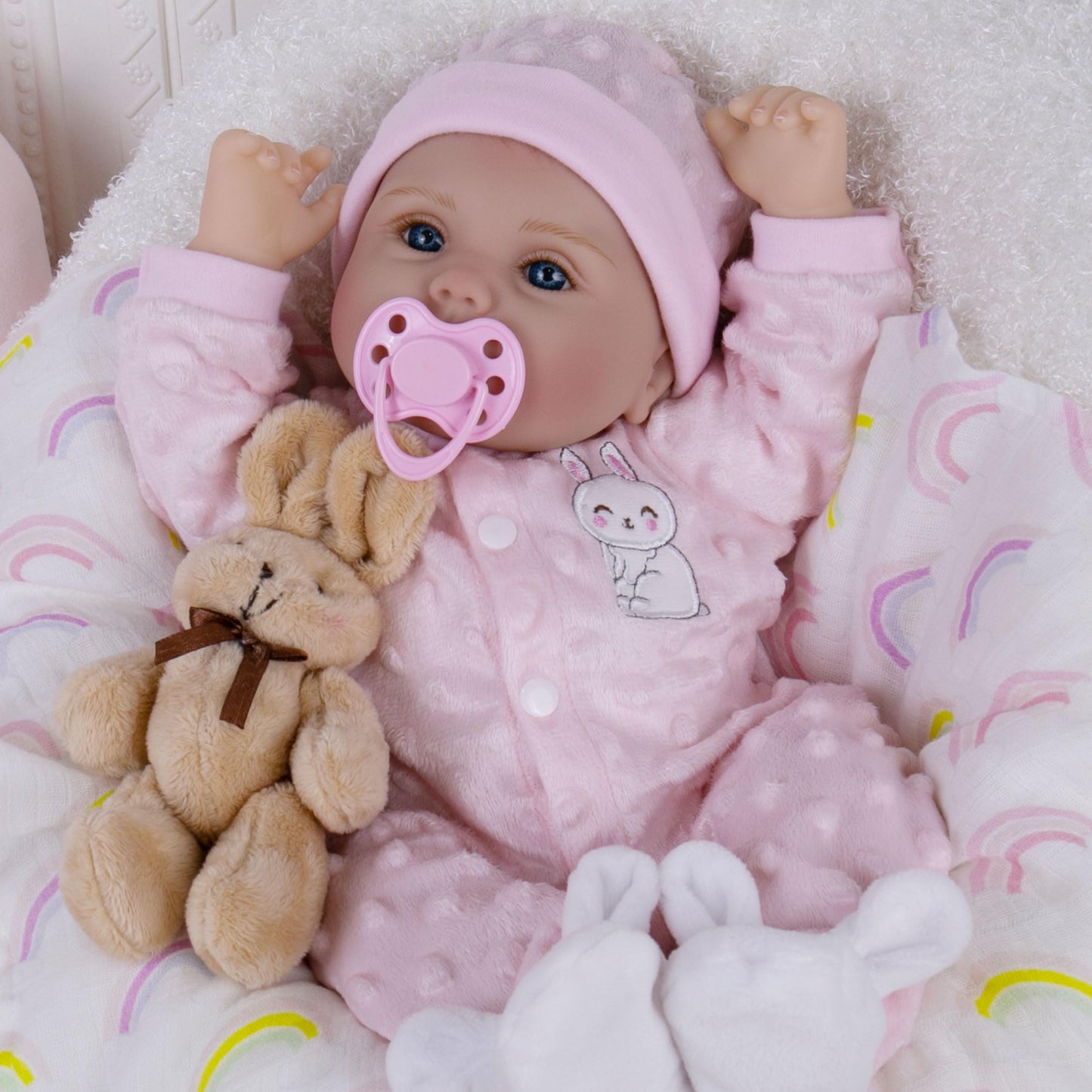 Milidool Reborn Baby Doll 18in – Lifelike Realistic Newborn Girl with Complete Accessories