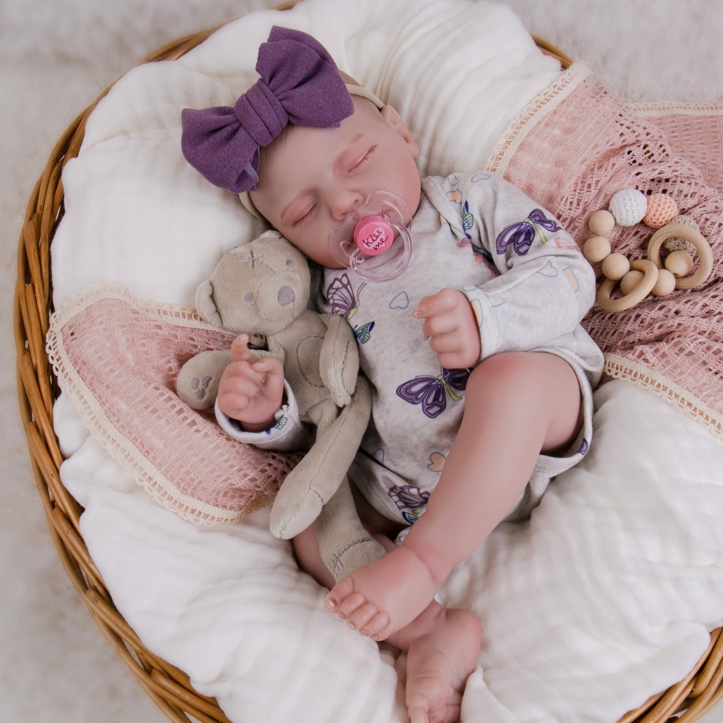 Milidool Reborn Baby Doll, 20-Inch Realistic Lifelike Doll with Accessories – Safe Gift for 3+